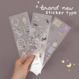 Tsuki ‘Lunar Delivery’ 3D Holographic Foil Luxury Sticker Set ☾