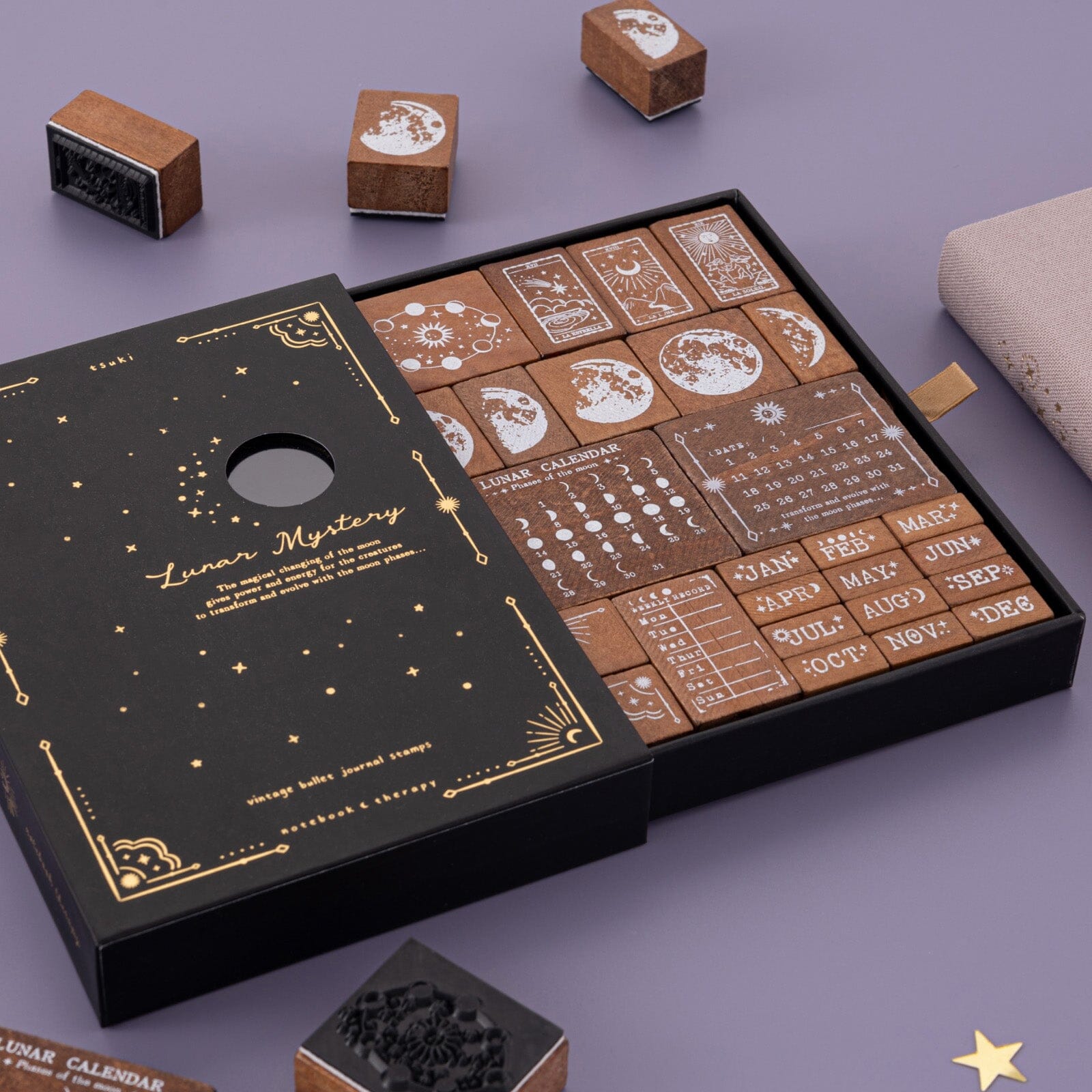 Tsuki 'Moonlit Alchemy' Bullet Journal Stamp Set ☾ – NotebookTherapy
