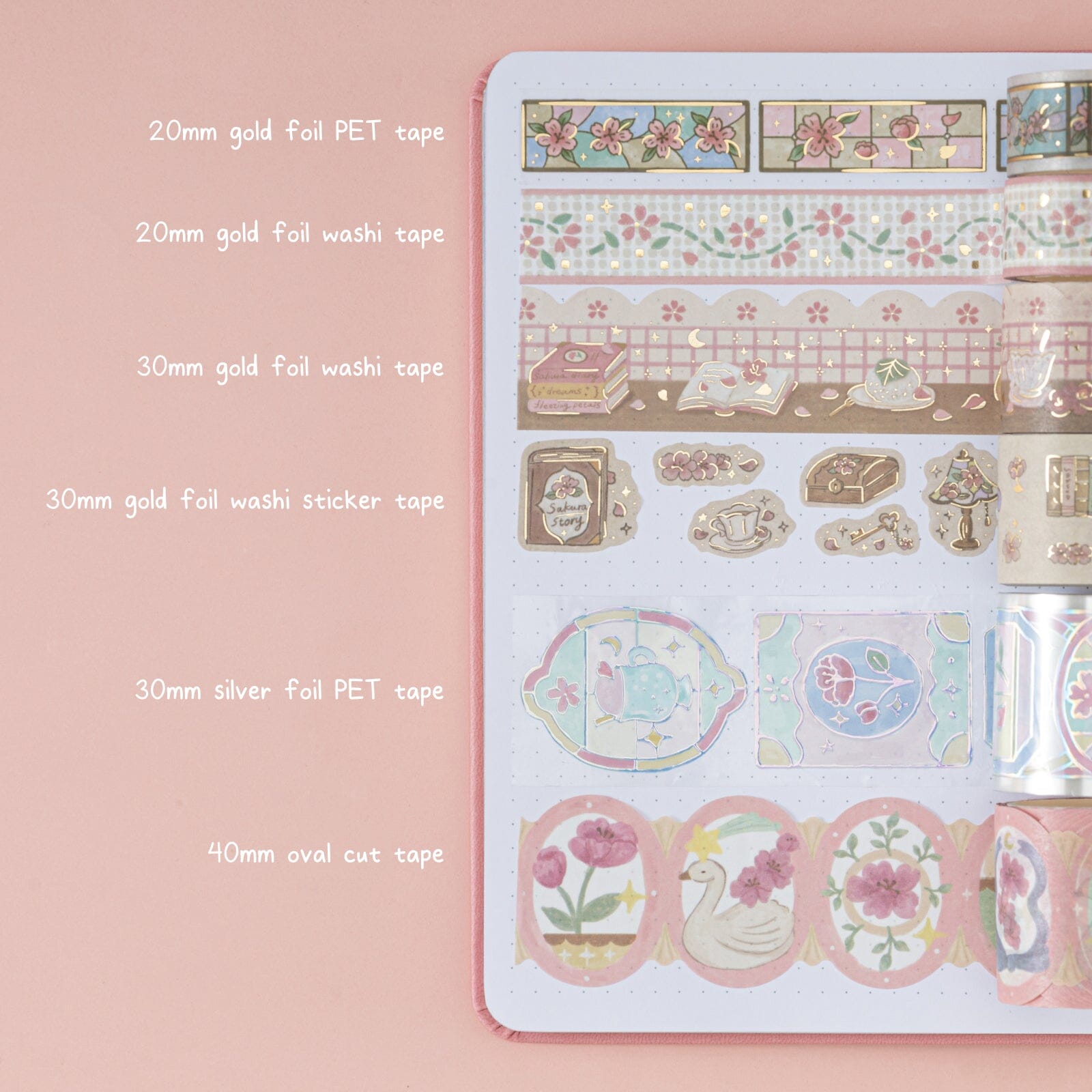 Tsuki ‘Sakura Story’ Washi Tape Set ☾