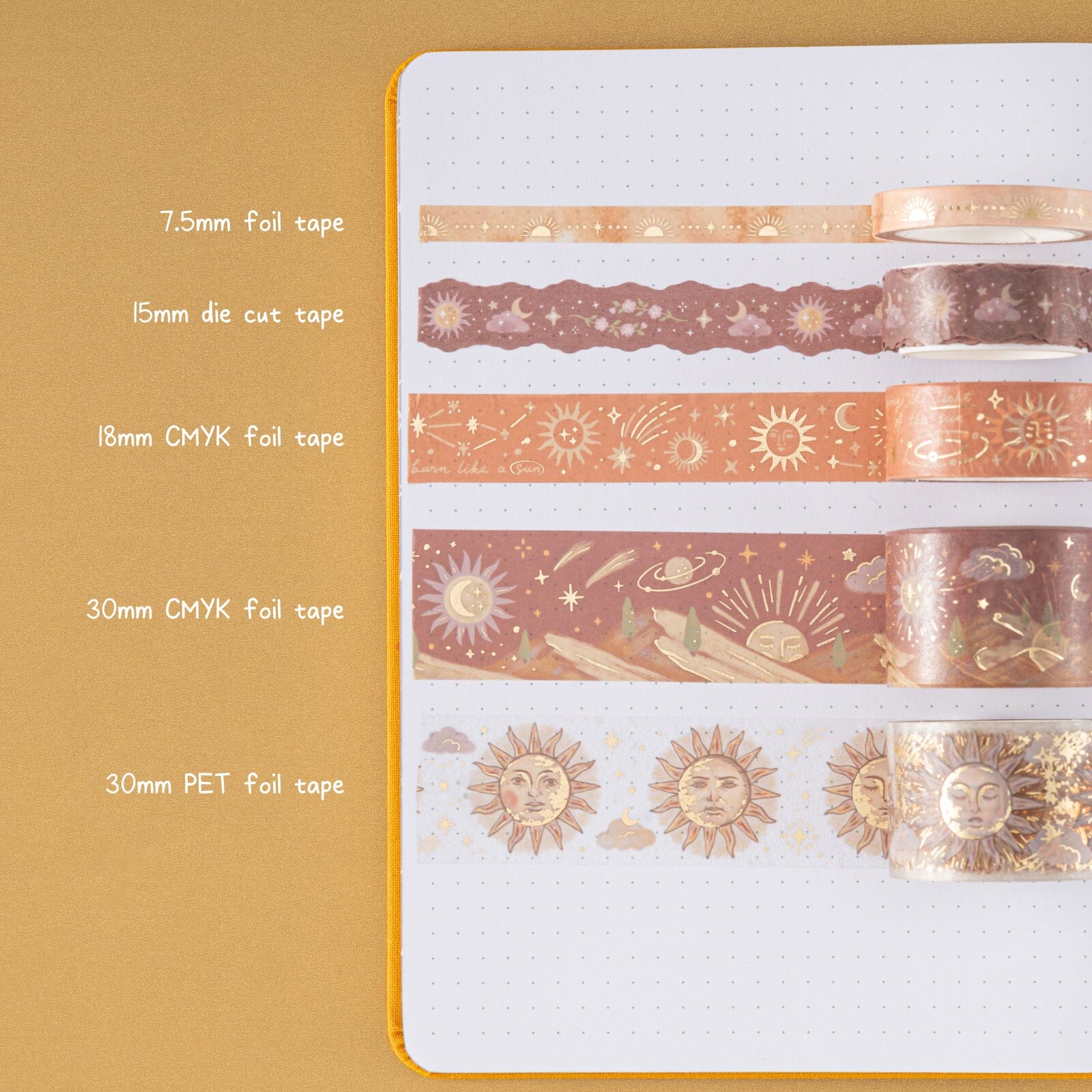 Tsuki ‘Sunlit Mystery’ Washi Tape Set ☾