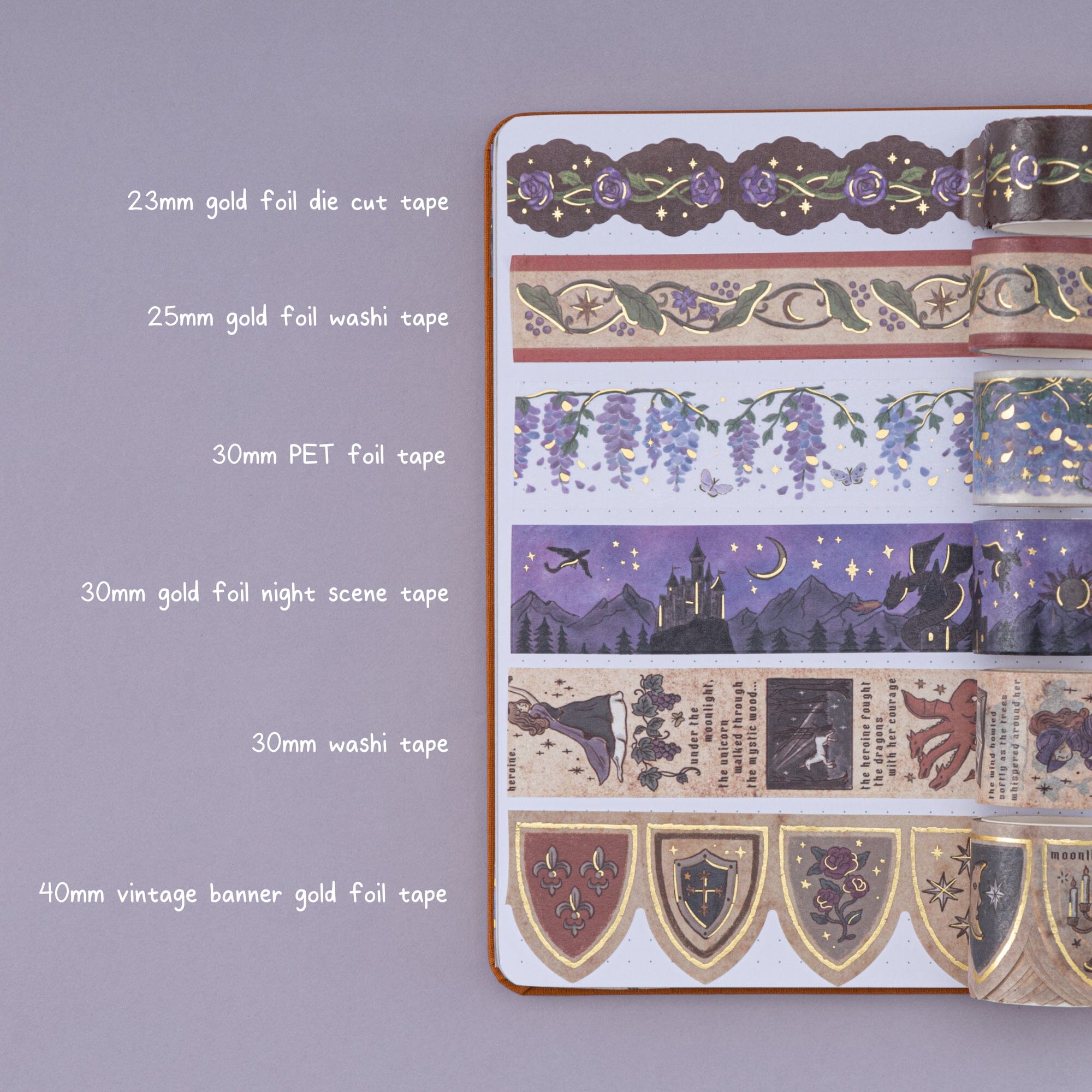 Tsuki ‘Dragon Tales’ Washi Tape Set ☾