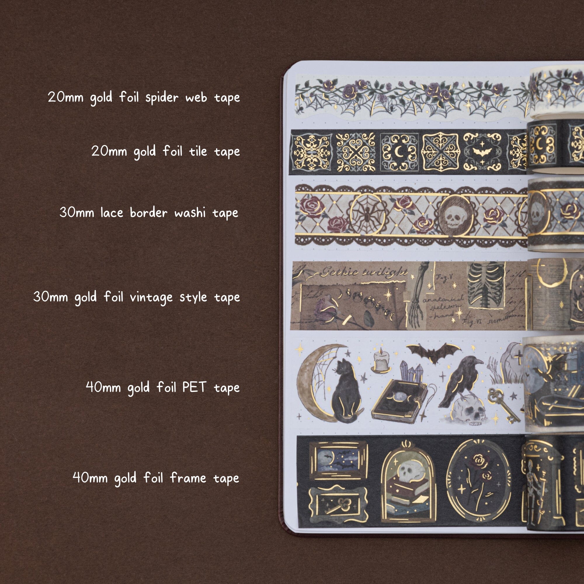 Tsuki ‘Gothic Dreams’ Washi Tape Set ☾