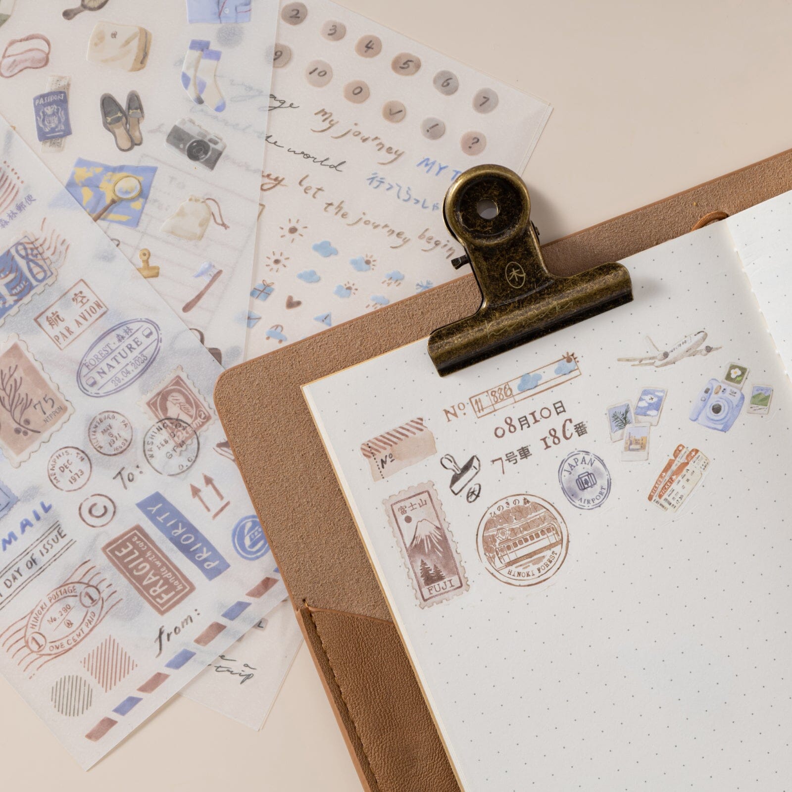 Hinoki - ‘Travel Essentials’ Print-On Sticker Set