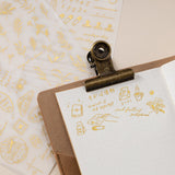 Hinoki - ‘Daily Essentials’ Gold Foil Print-On Sticker Set