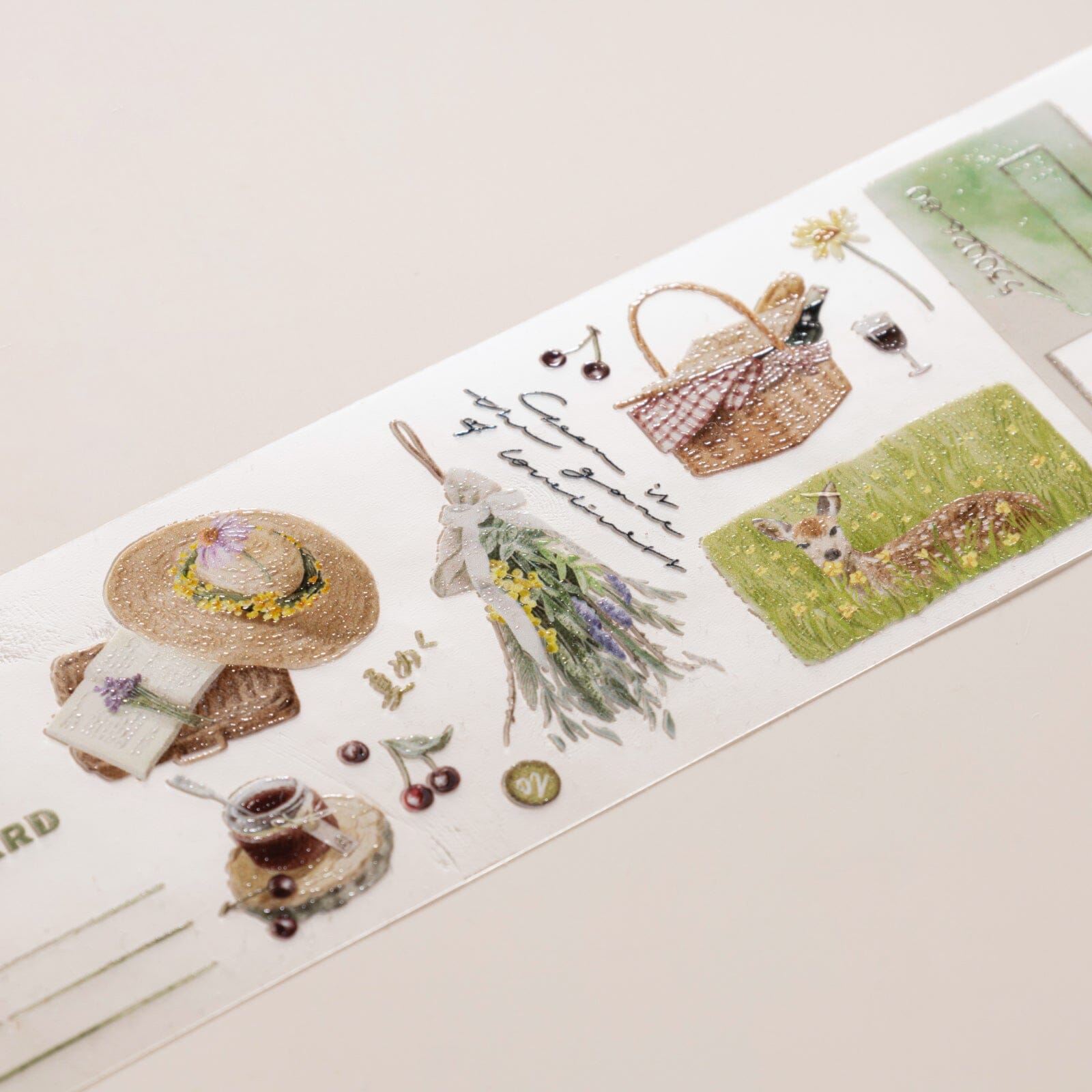 Hinoki - ‘Into the Meadow’ PET Decorative Tape - Meadow Picnic