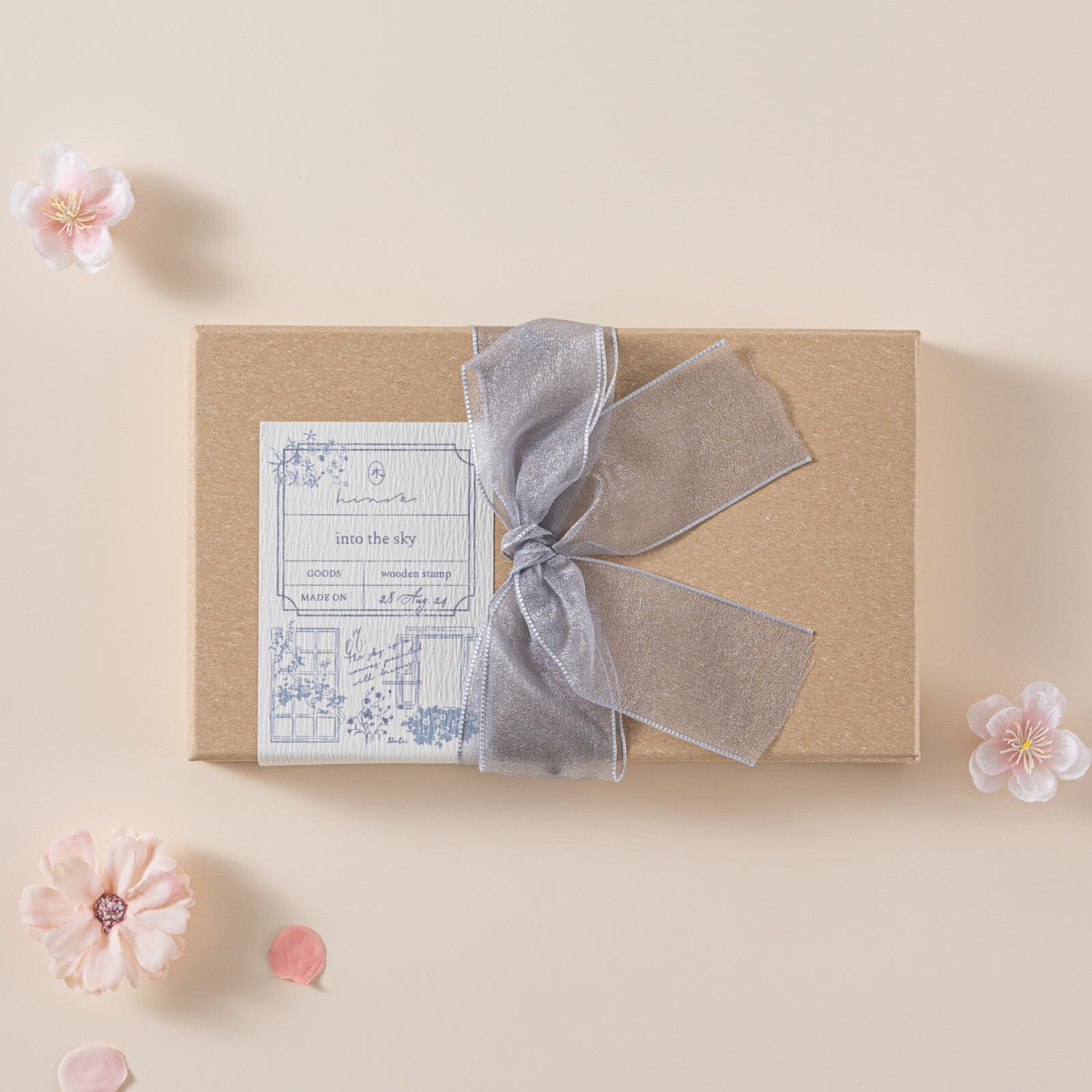 Hinoki - ‘Into the Sky’ Engraved Wooden Stamp Set