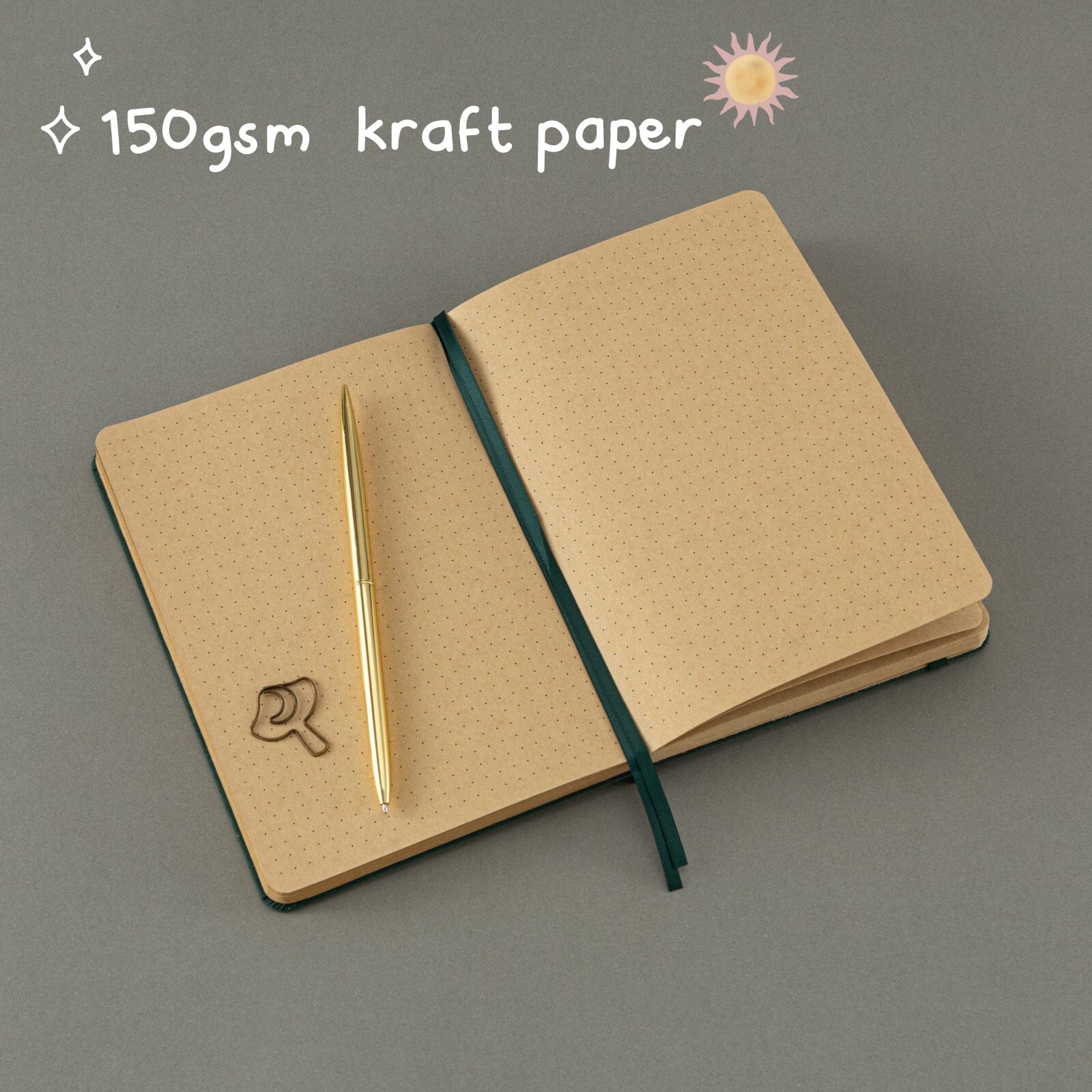 Tsuki ‘Whimsical Woodland’ Limited Edition Kraft Paper Bullet Journal in Original Size ☾