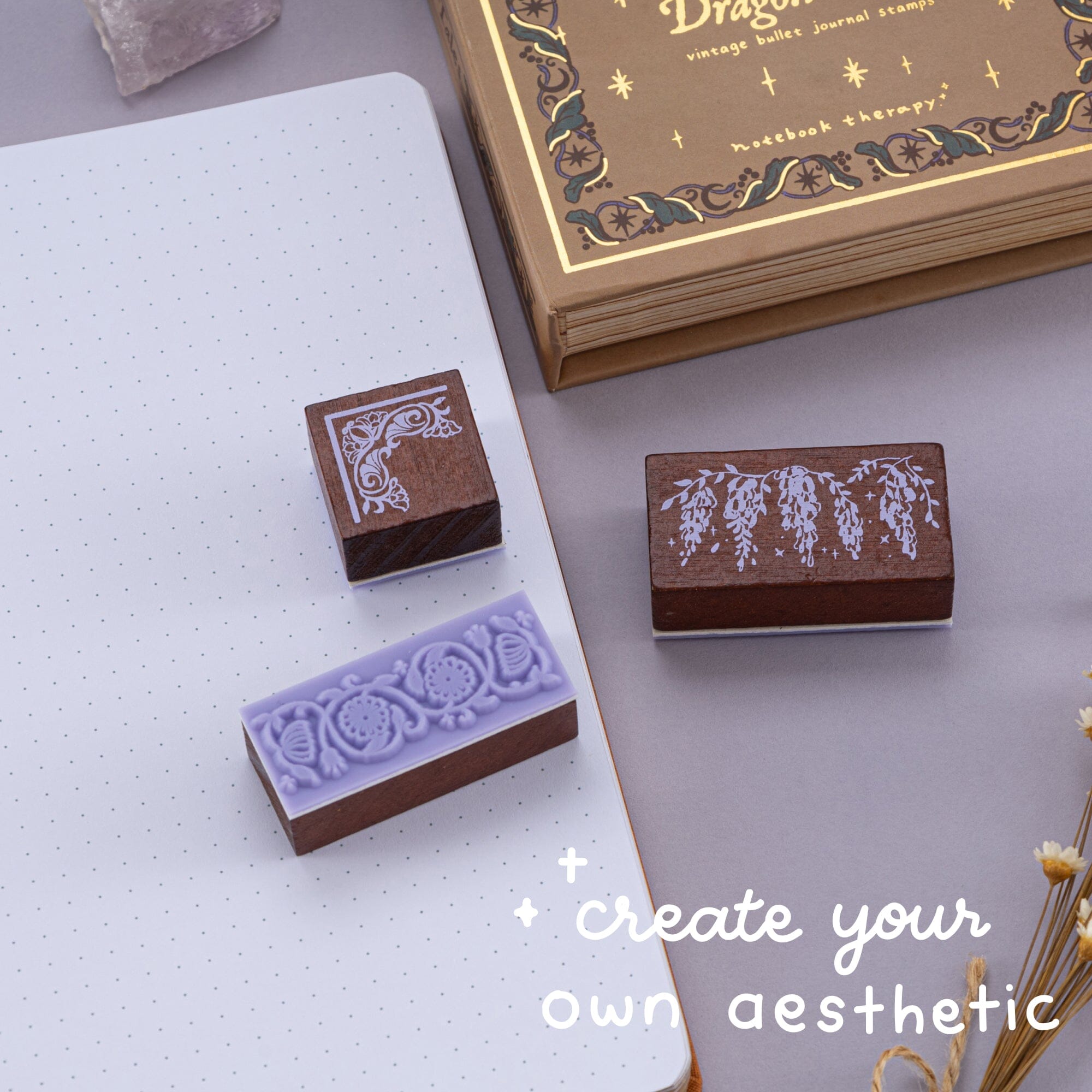 Tsuki ‘Dragon Tales’ Bullet Journal Stamp Set ☾