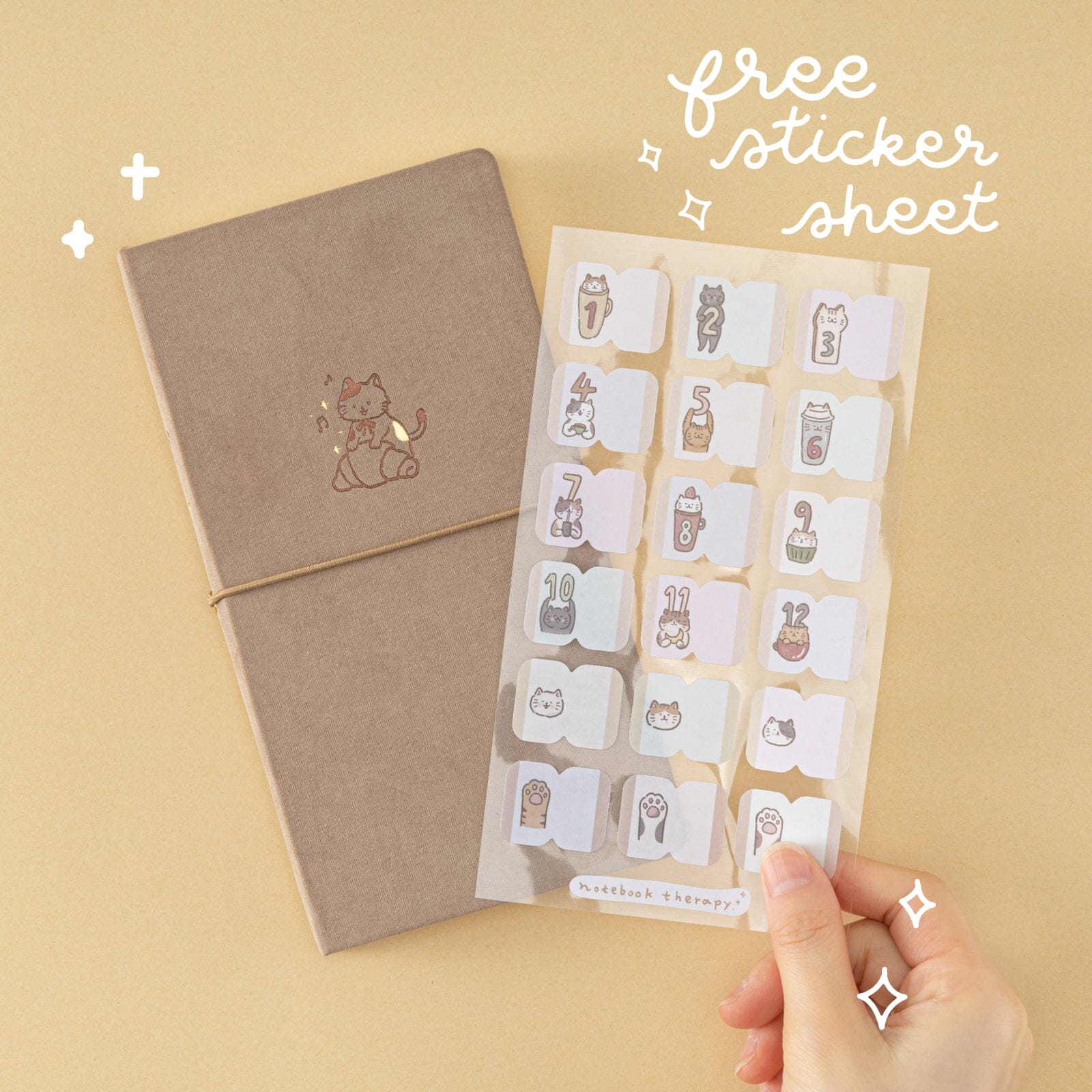 Tsuki ‘Neko Cafe’ Travel Notebook Gift Set ☾