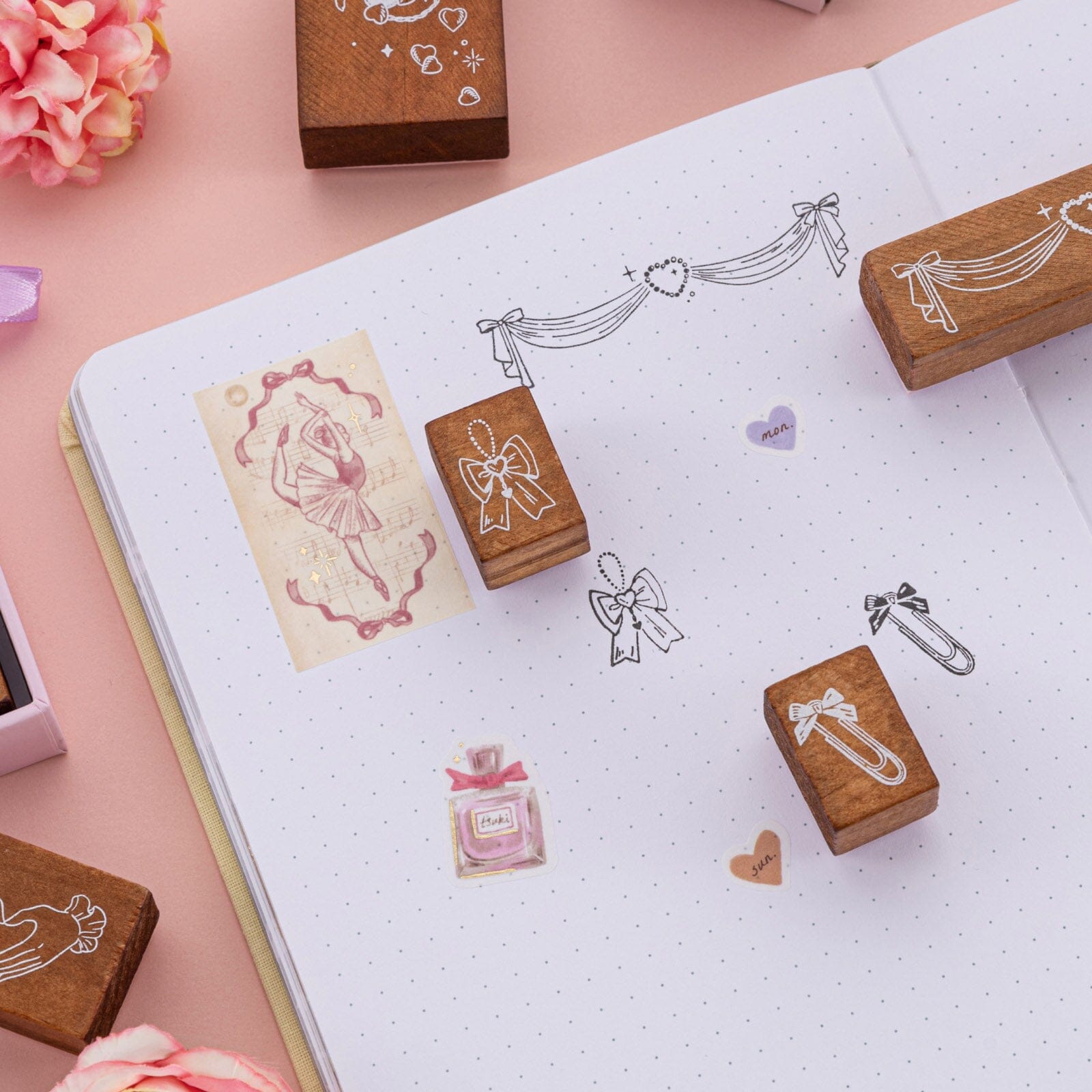 Tsuki 'Sweet Ballet' Bullet Journal Stamp Set ☾ – NotebookTherapy