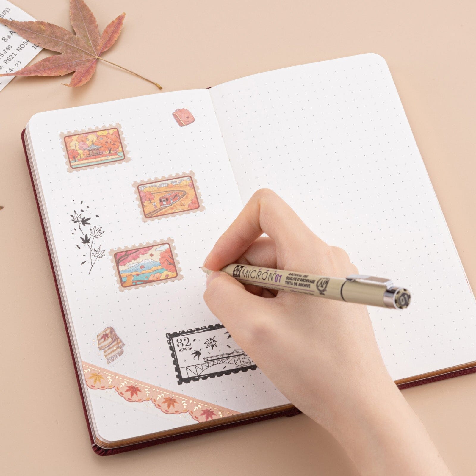 Tsuki ‘Maple Sail’ Travel Notebook ☾