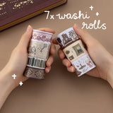 Tsuki ‘Vintage Academia’ Washi Tape Set ☾