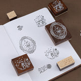 Tsuki ‘Vintage Neko’ Bullet Journal Stamp Set ☾