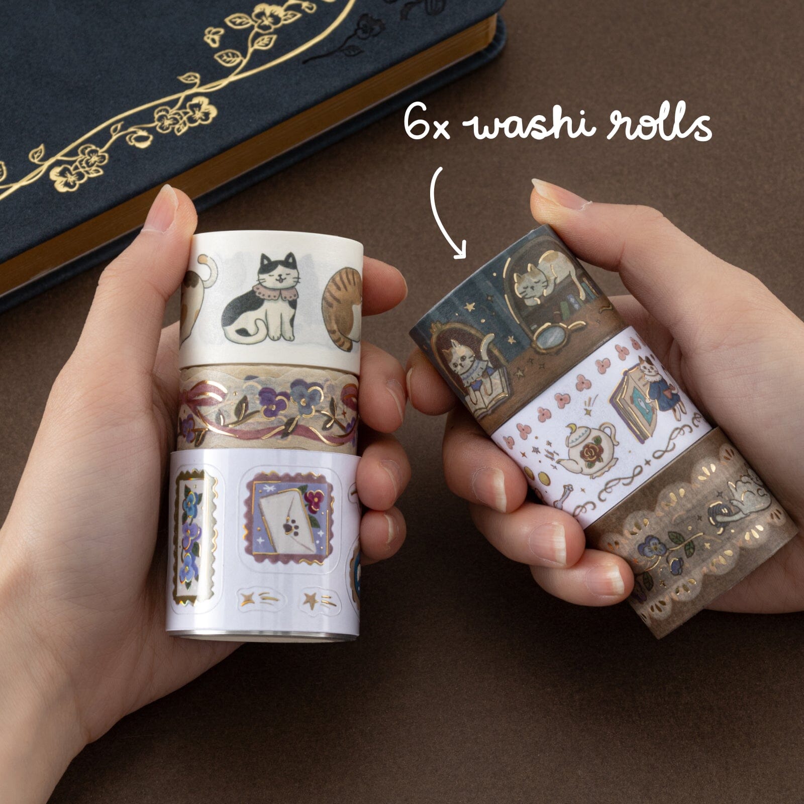 Tsuki ‘Vintage Neko’ Washi Tape Set ☾