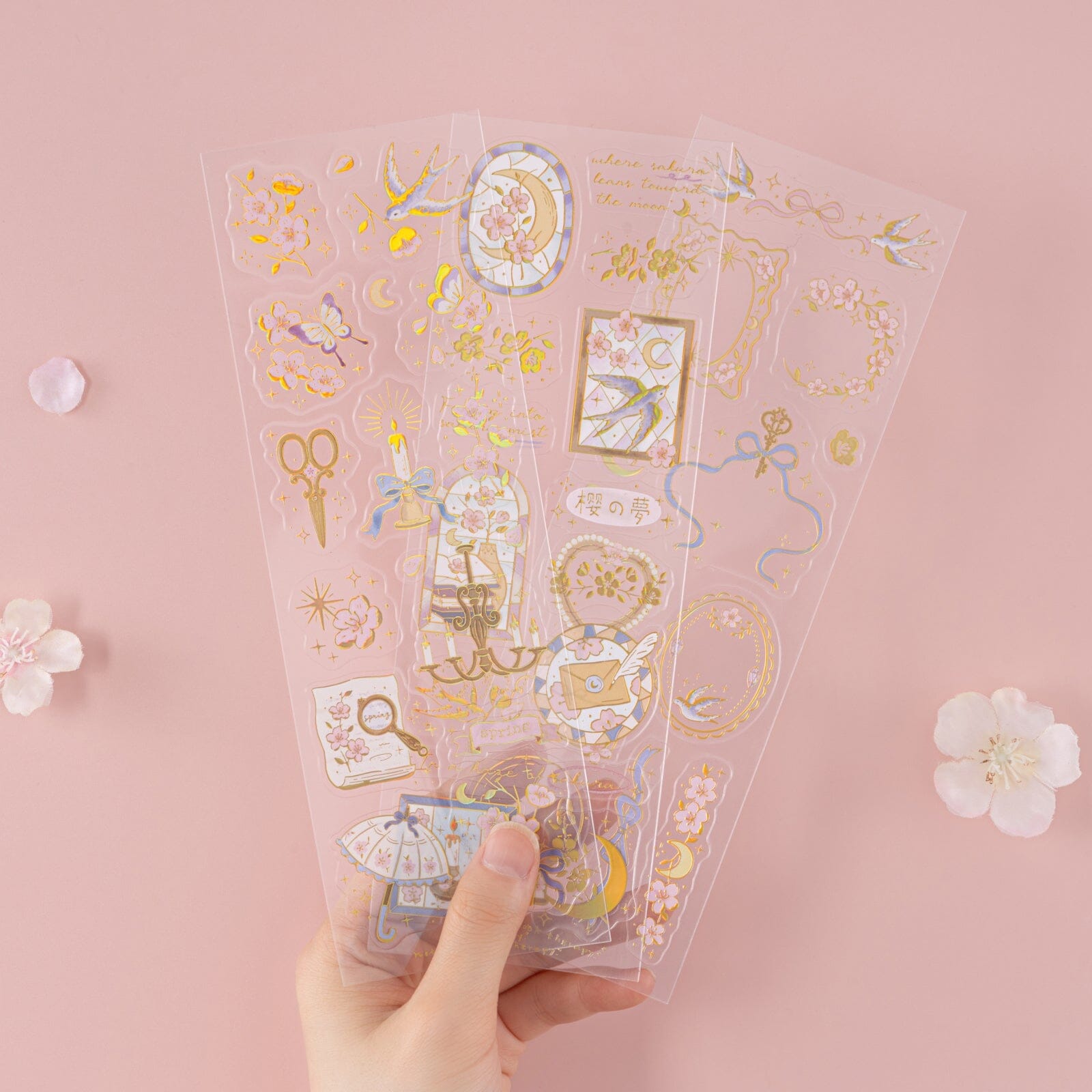 Tsuki ‘Sakura Vintage’ 3D Sticker Set ☾