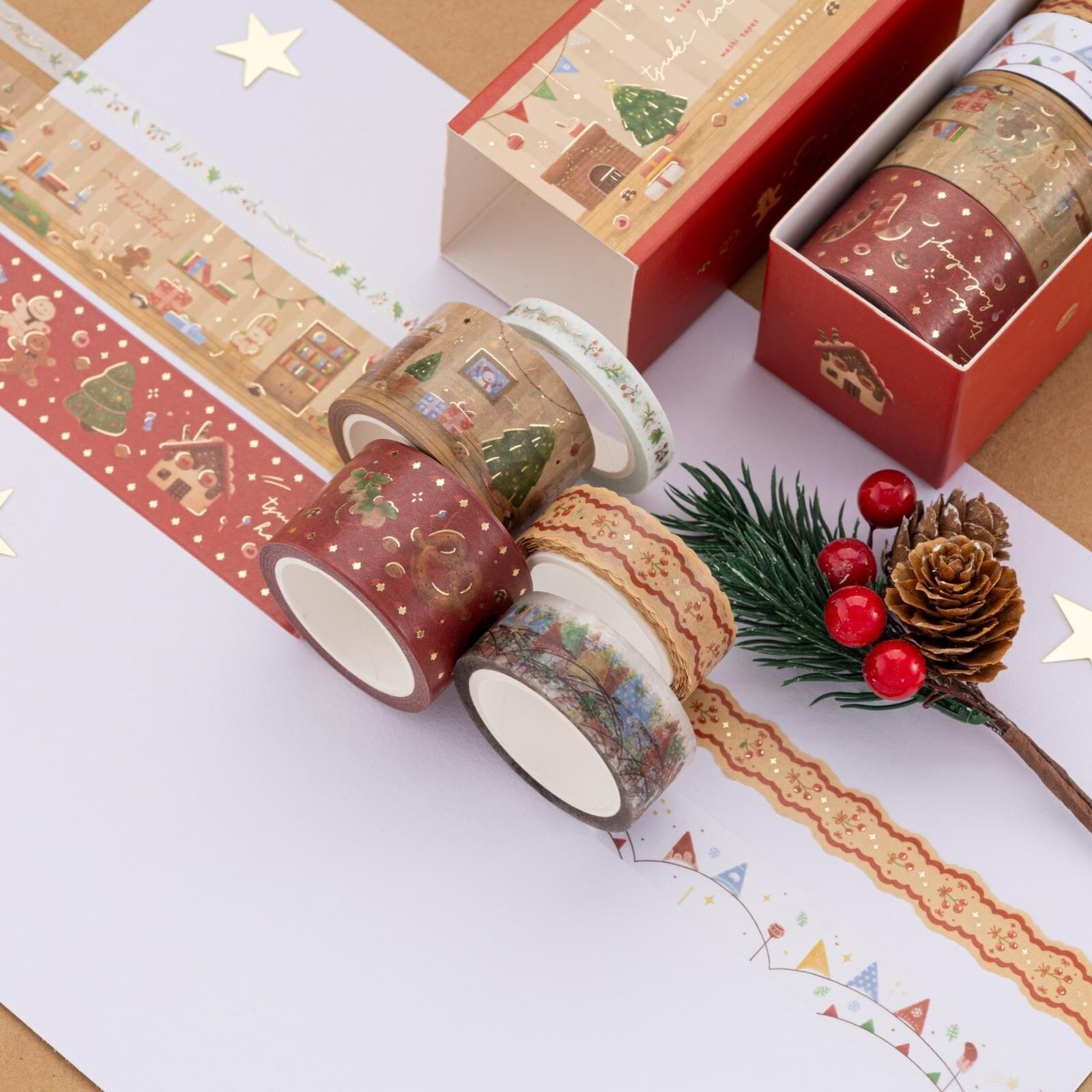 Tsuki Holiday Christmas Washi Tape Set ☾