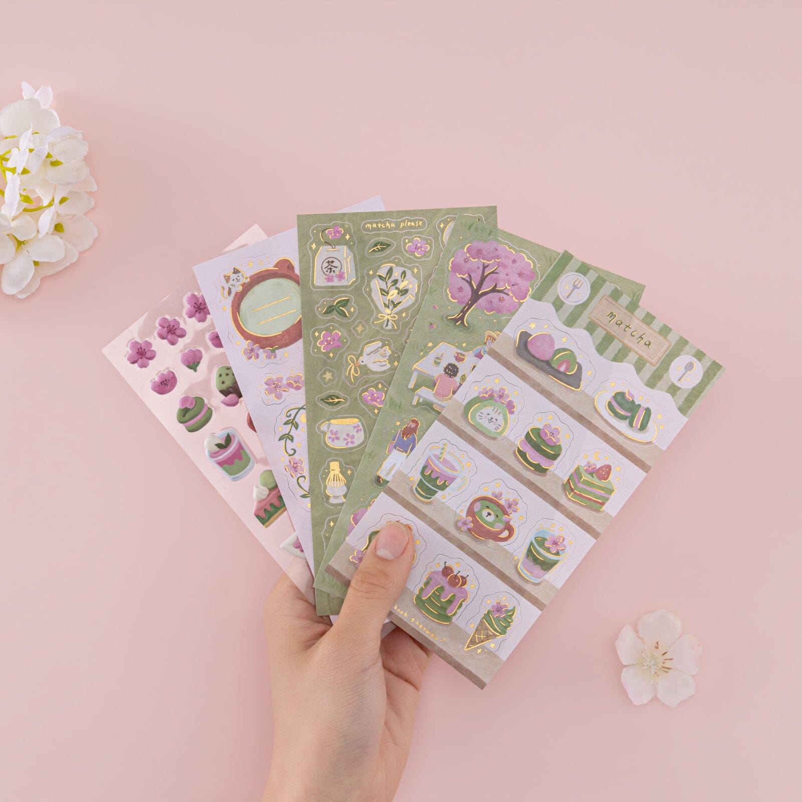 Tsuki ‘Matcha Bloom’ Sticker Set ☾