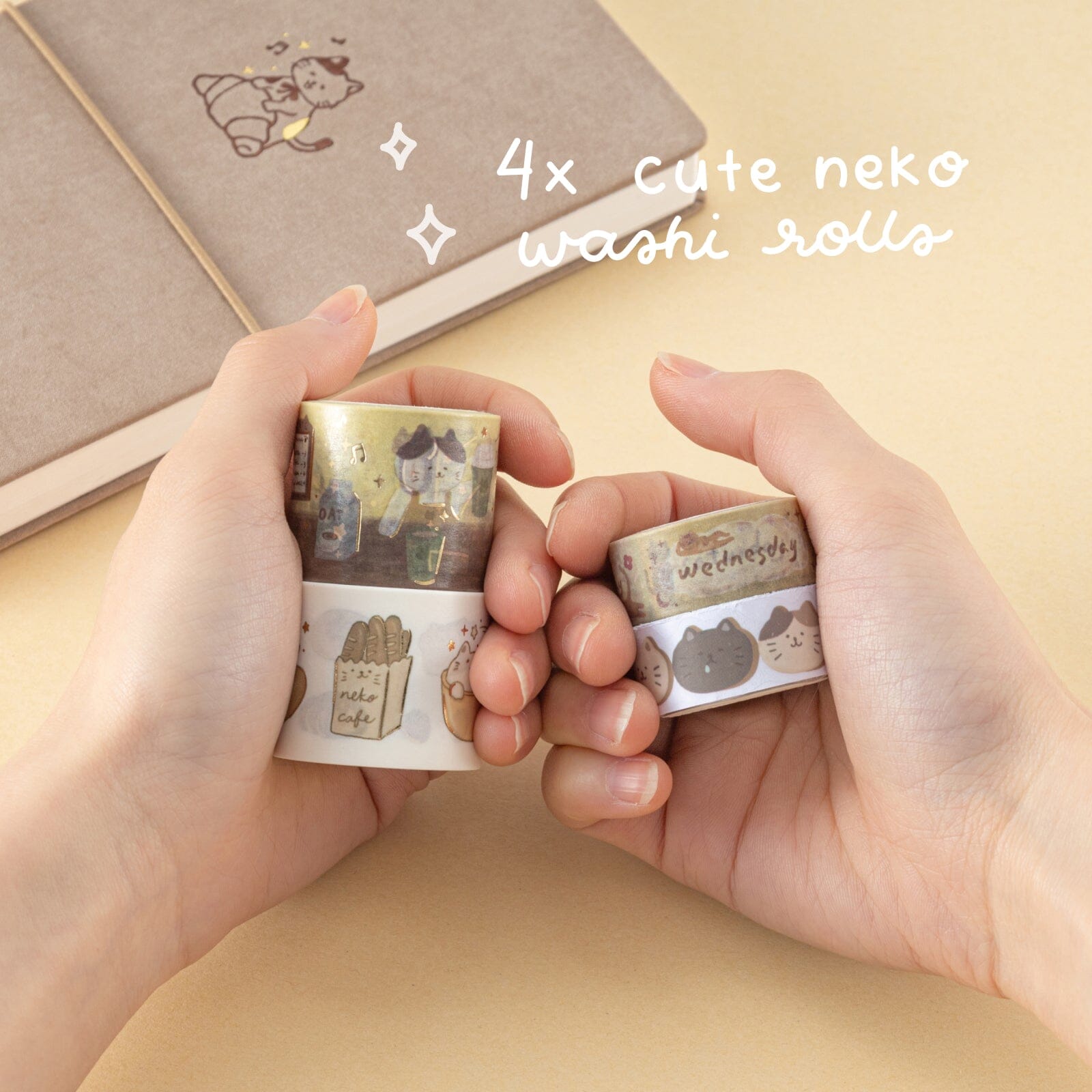 Tsuki ‘Neko Cafe’ Travel Notebook Gift Set ☾