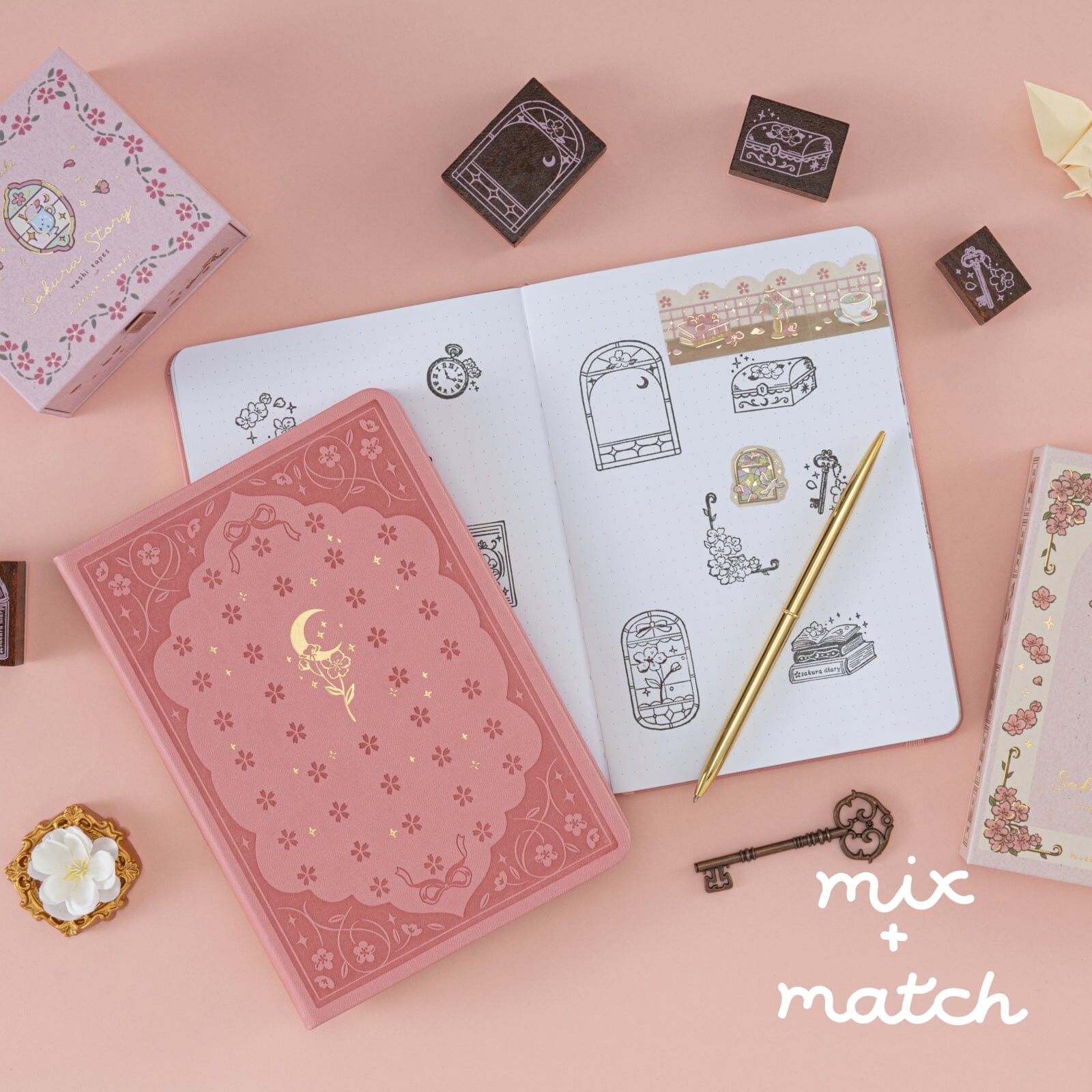 Tsuki ‘Sakura Story’ Bullet Journal Stamp Set ☾