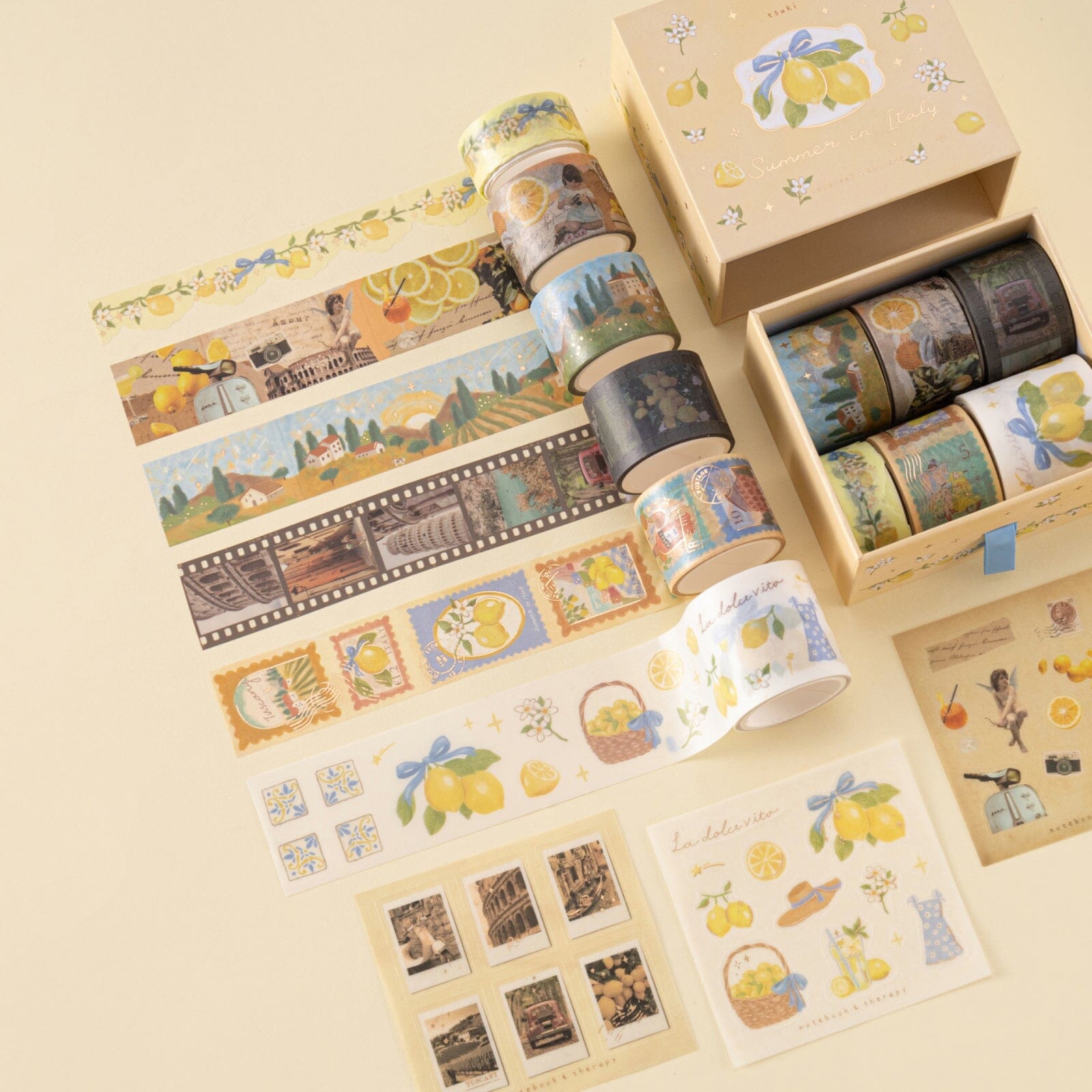 Tsuki ‘Summer in Italy’ Washi Tape Set ☾