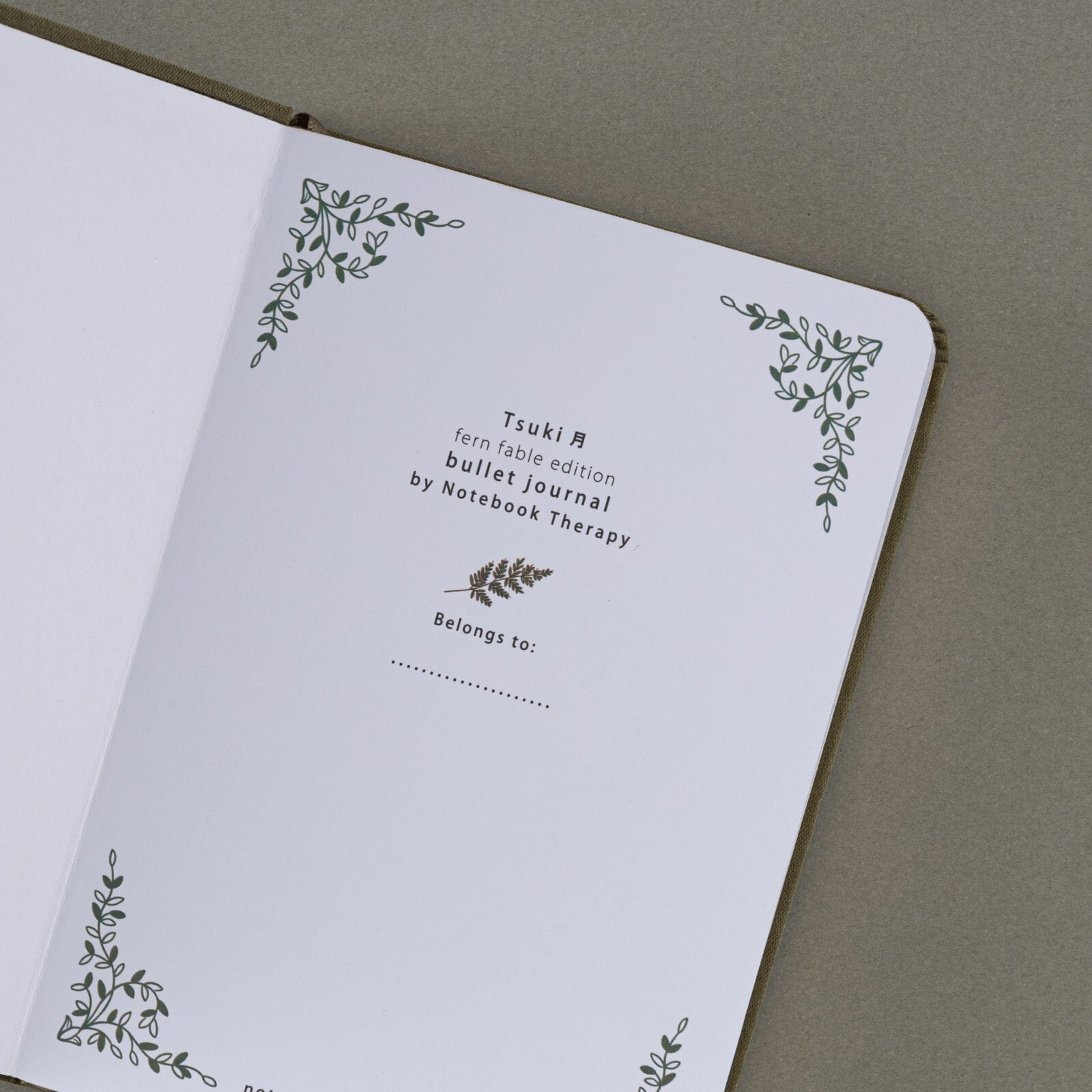 Tsuki ‘Fern Fable’ A6 Luxury Travel Notebook ☾