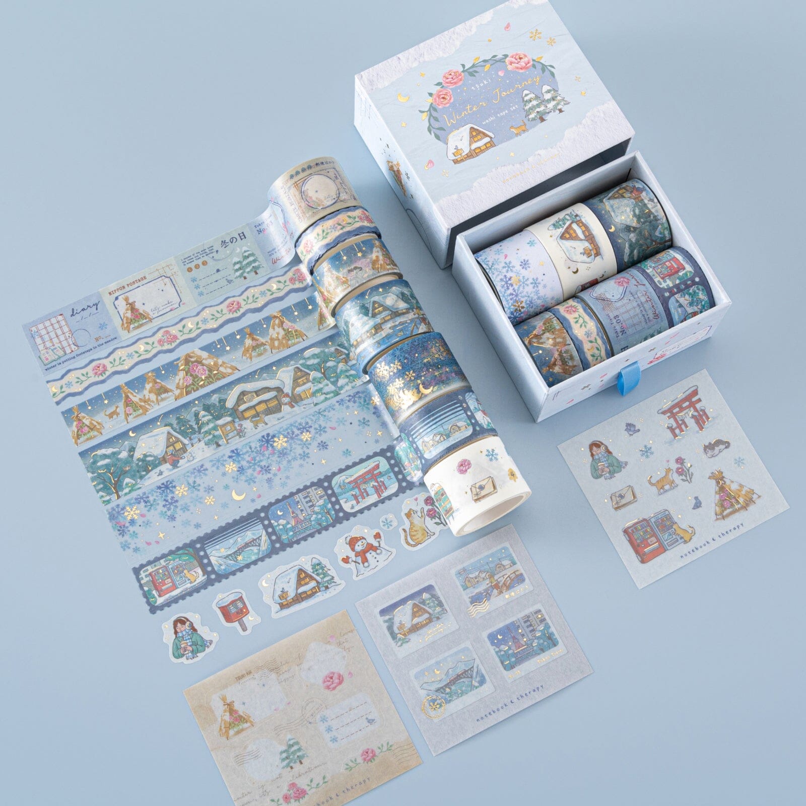 Tsuki ‘Winter Journey’ Washi Tape Set ☾