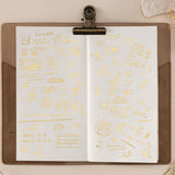 Hinoki - ‘Daily Essentials’ Gold Foil Print-On Sticker Set