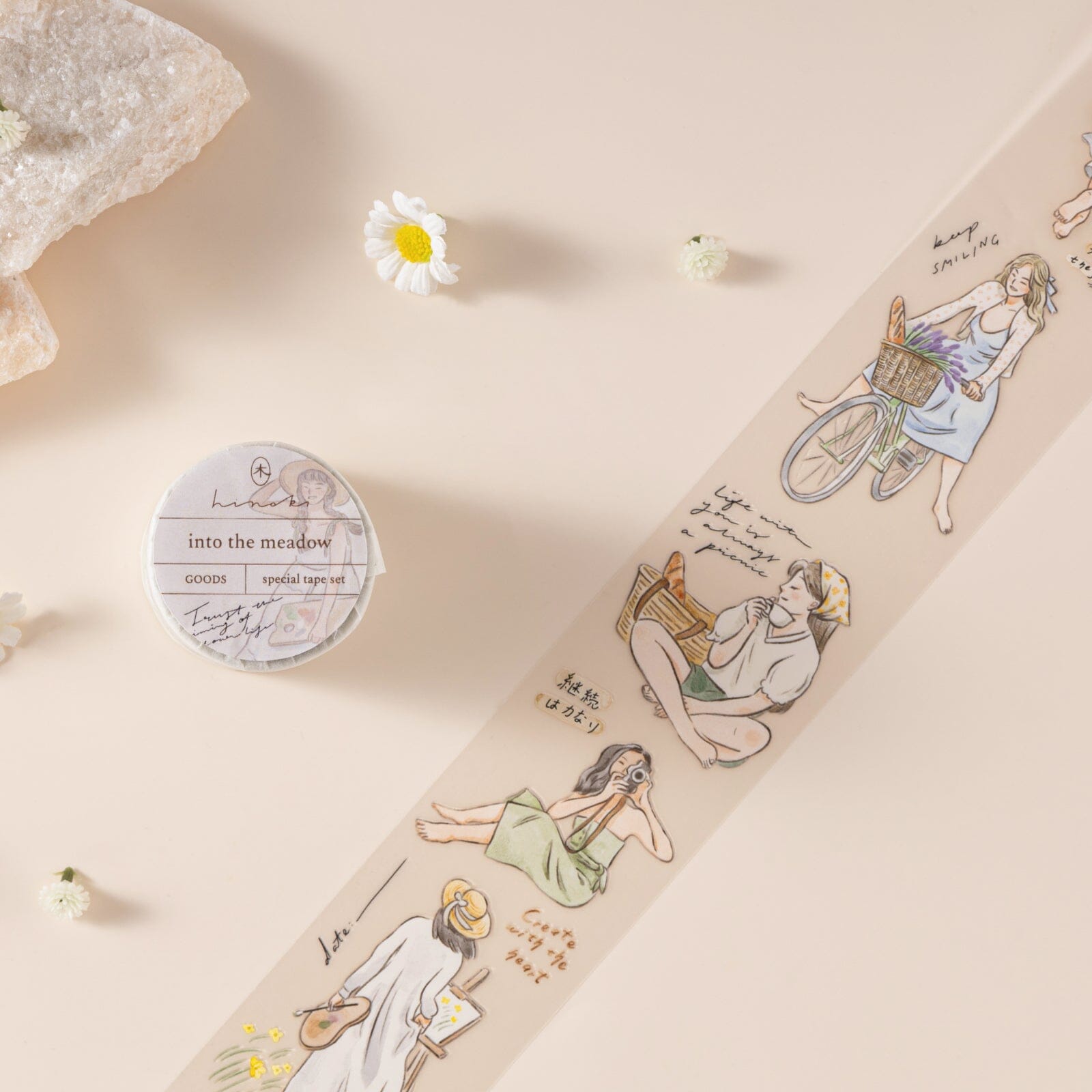 Hinoki - ‘Into the Meadow’ PET Decorative Tape - Summer Girls