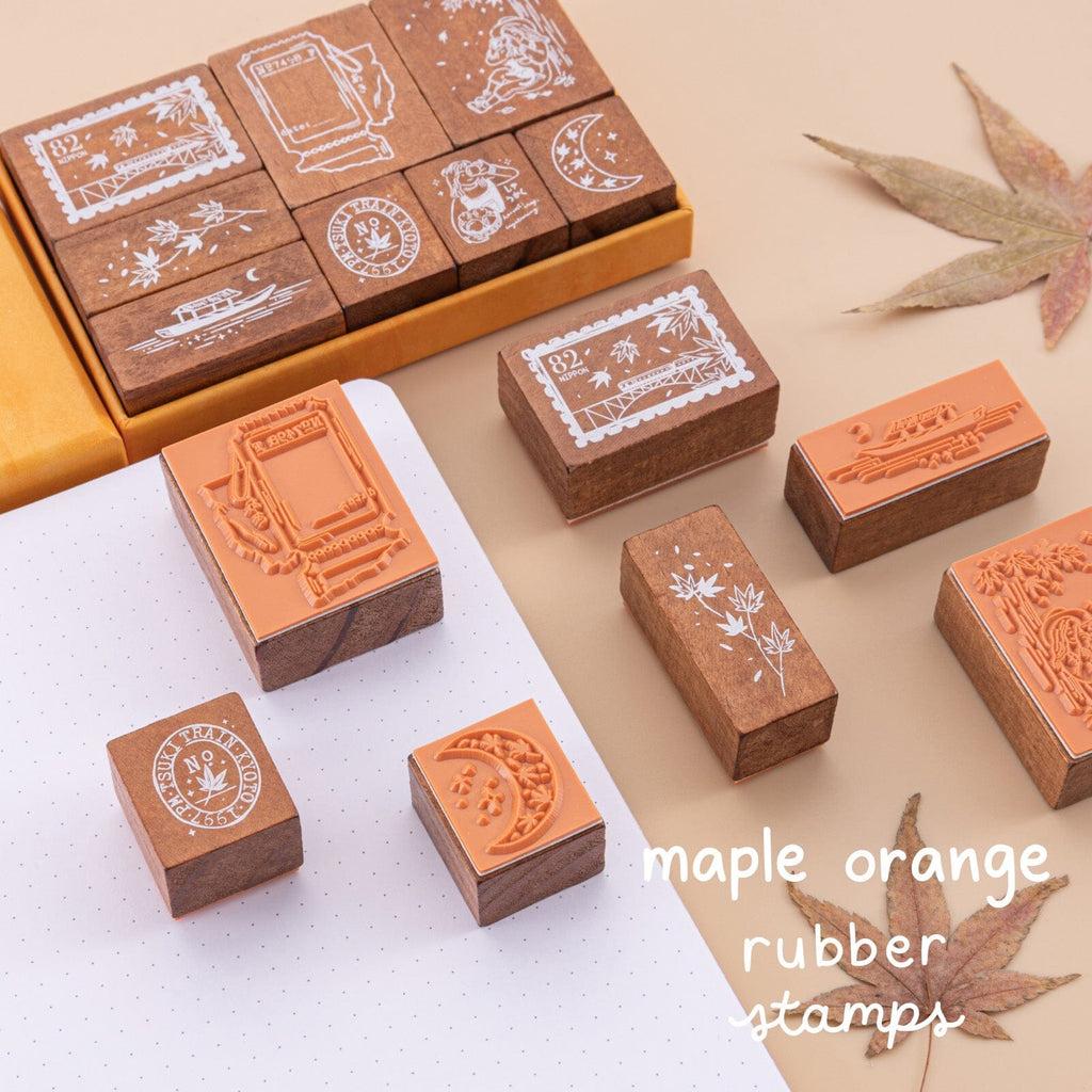 Note Journal Stamp Tsuki ‘Maple Journey’ Bullet Journal Stamp Set ☾ – NotebookTherapy