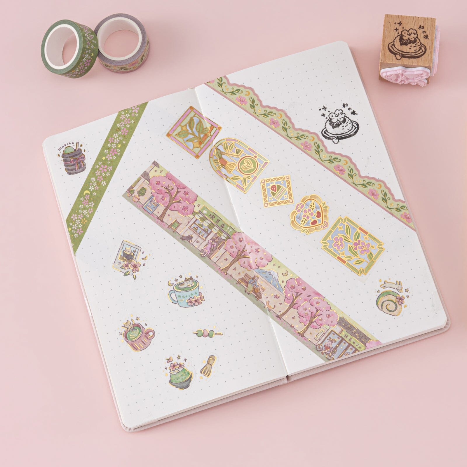 Tsuki ‘Matcha Bloom’ Travel Notebook Gift Set ☾