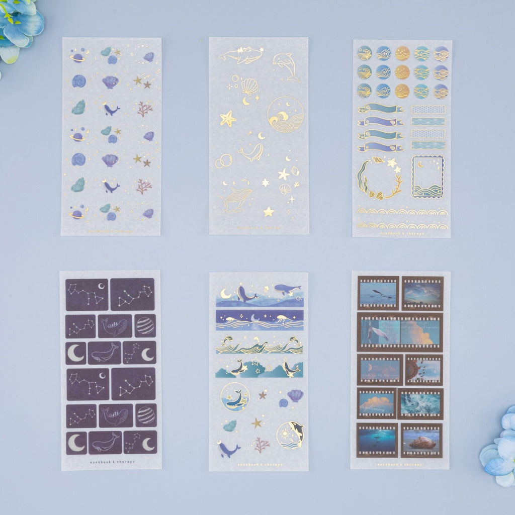 Tsuki ‘Ocean’ Sticker Set ☾ – NotebookTherapy