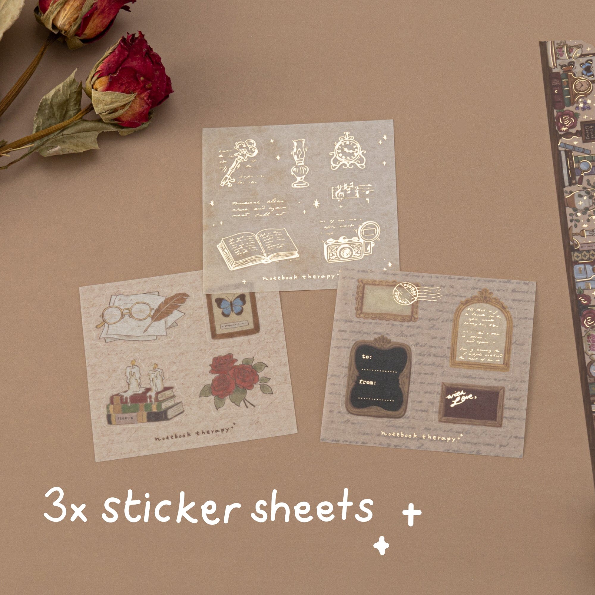 Tsuki ‘Vintage Academia’ Washi Tape Set ☾