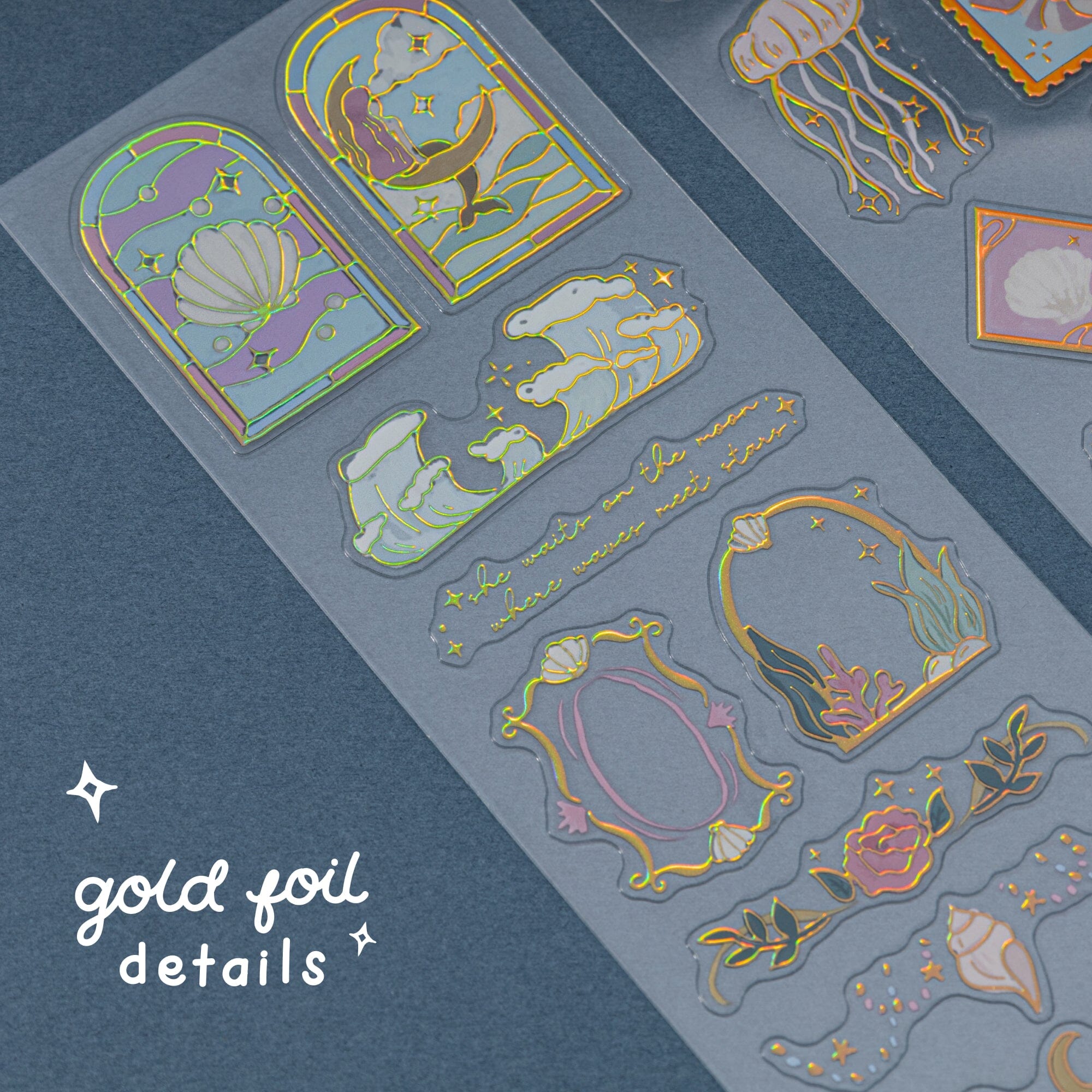 Tsuki ‘Mermaid Mystery’ 3D Foil Sticker Set ☾