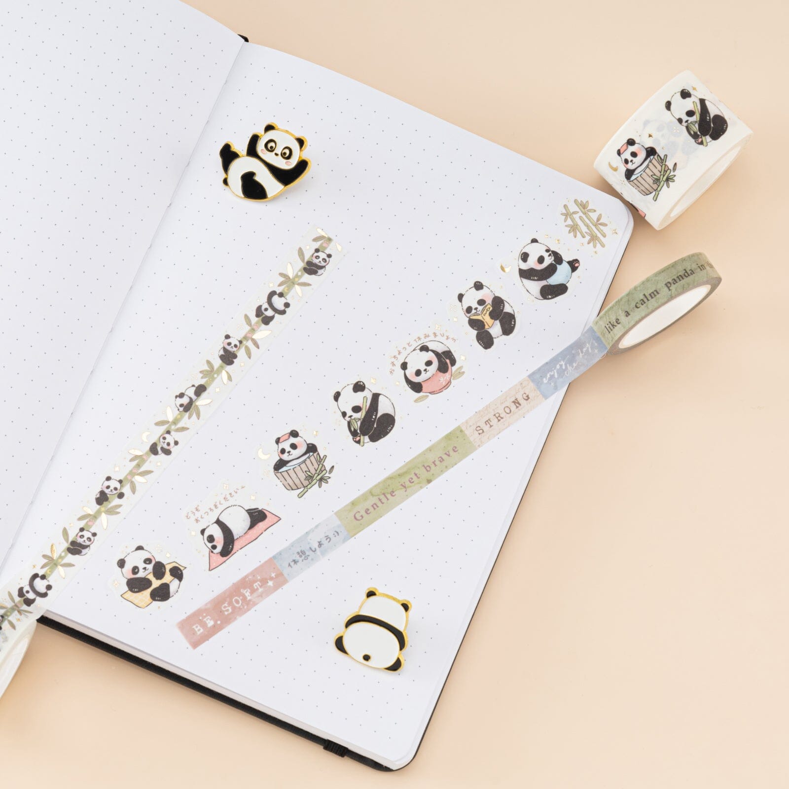 Tsuki ‘Playful Panda’ Washi Tape Set ☾