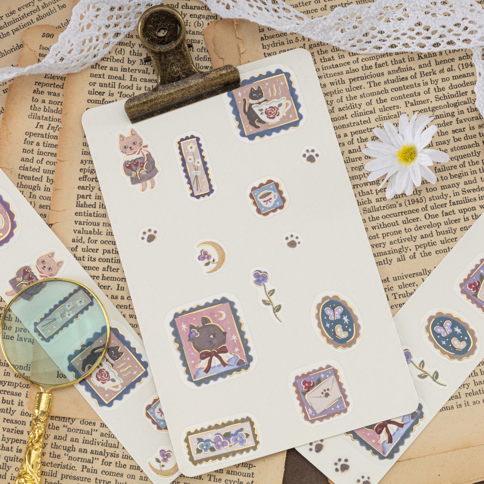 Tsuki ‘Vintage Neko’ Washi Tape Set ☾
