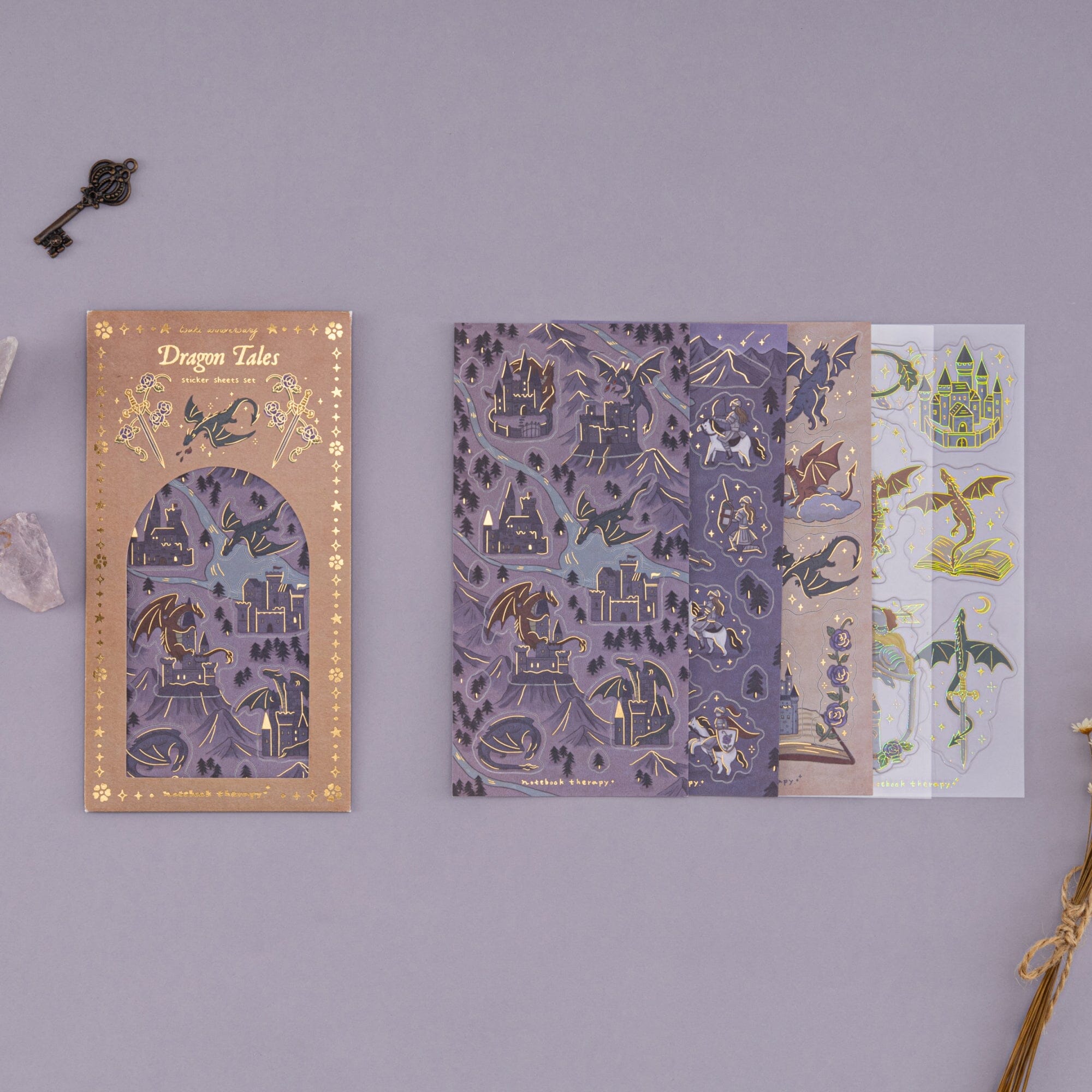 Tsuki ‘Dragon Tales’ 3D Foil Sticker Set ☾
