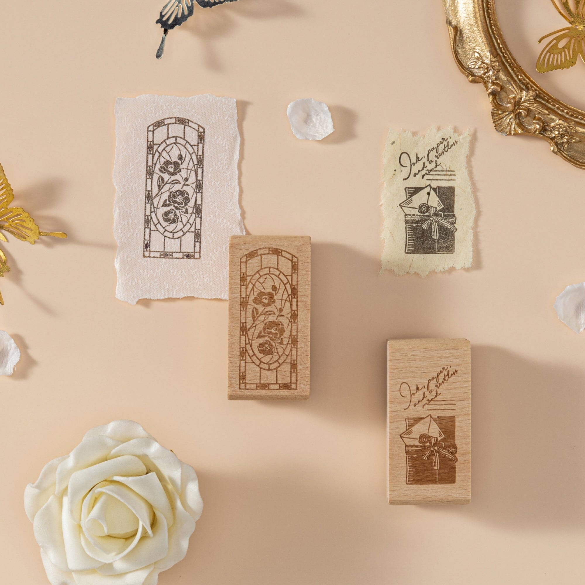 Hinoki - ‘Into the Archive’ Engraved Wooden Stamp Set