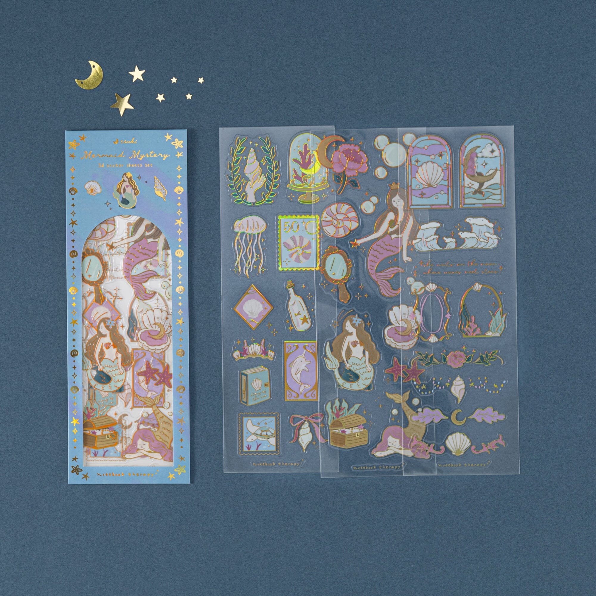 Tsuki ‘Mermaid Mystery’ 3D Foil Sticker Set ☾