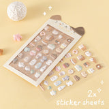 Tsuki ‘Neko Cafe’ 3D Puffy Sticker Set ☾