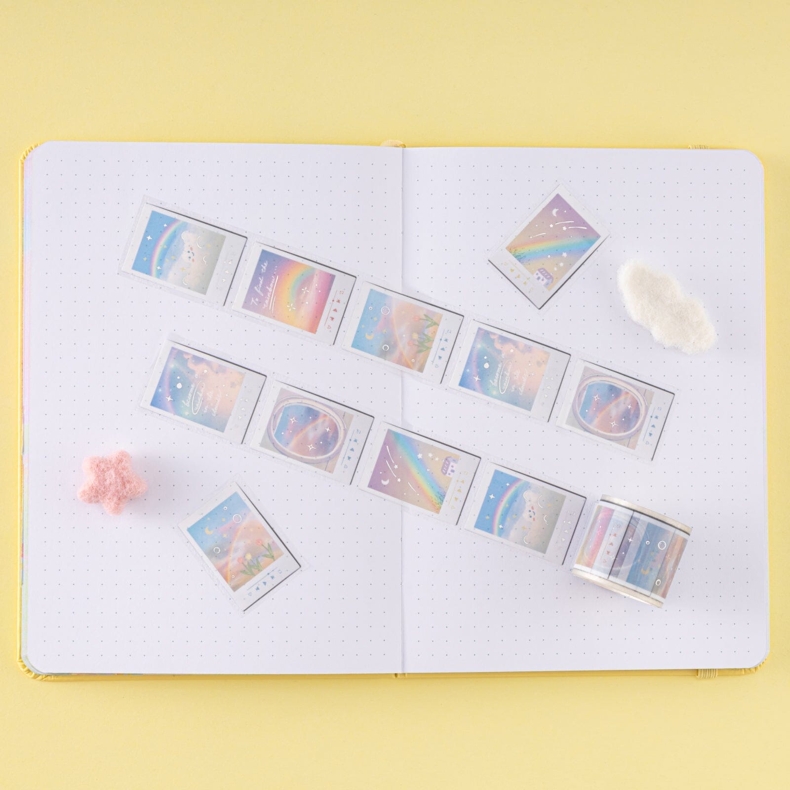 Tsuki ‘Rainbow Wishes’ Limited Edition Holographic Bullet Journal Set ☾