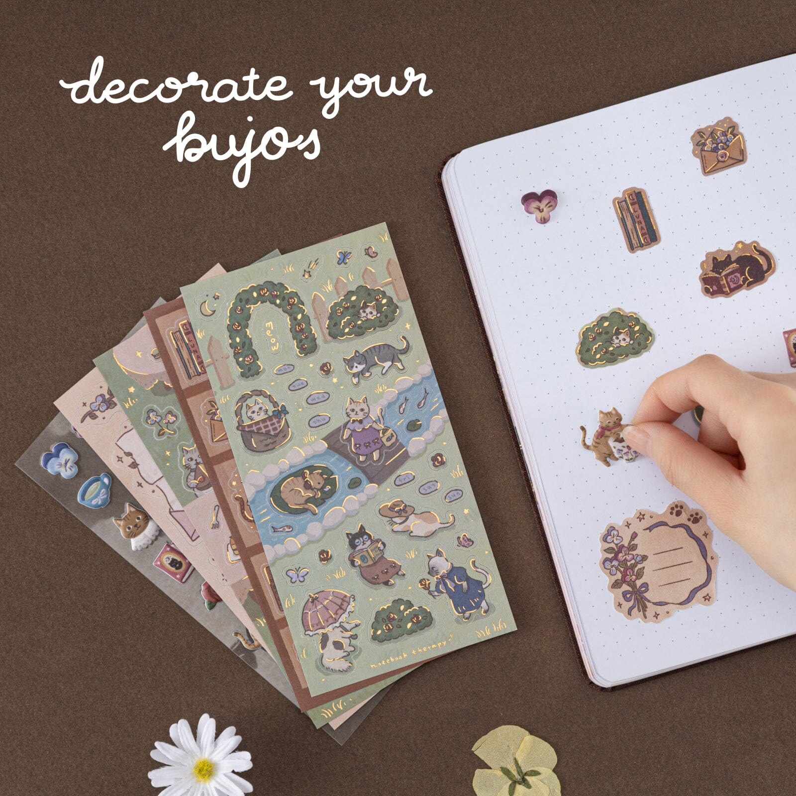 Tsuki ‘Vintage Neko’ Sticker Set ☾