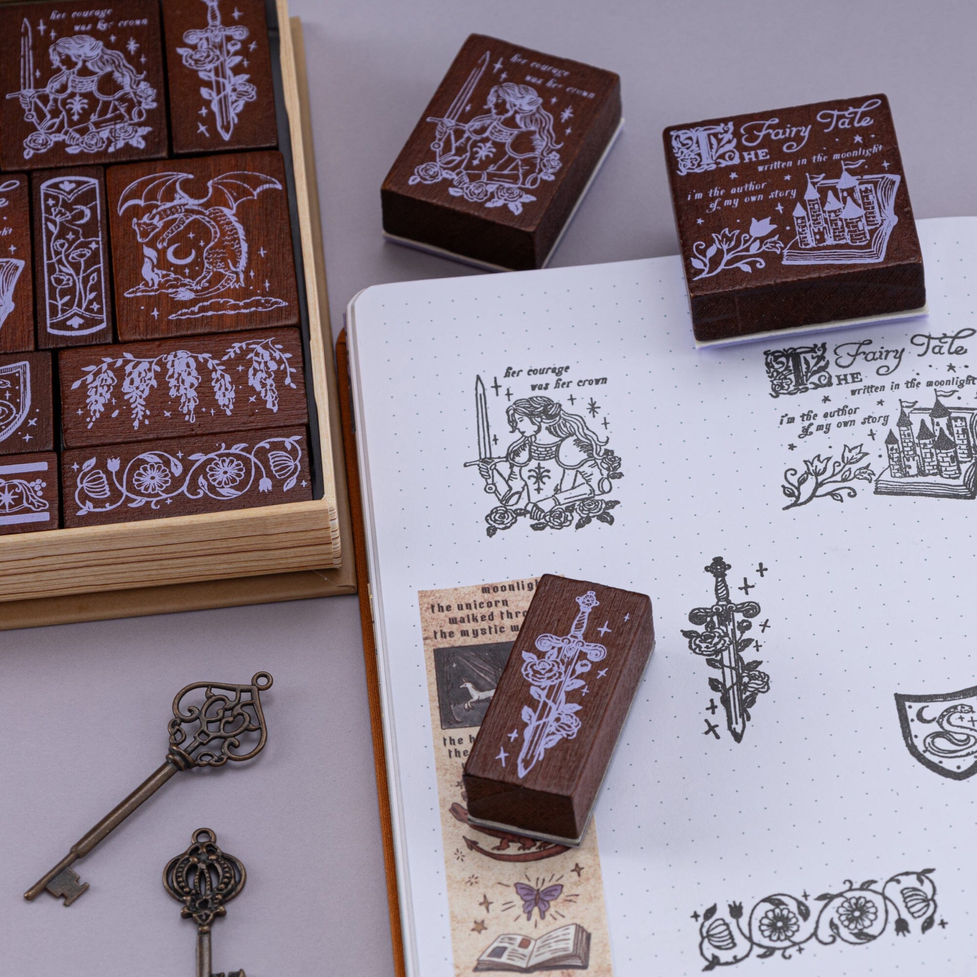 Tsuki ‘Dragon Tales’ Bullet Journal Stamp Set ☾