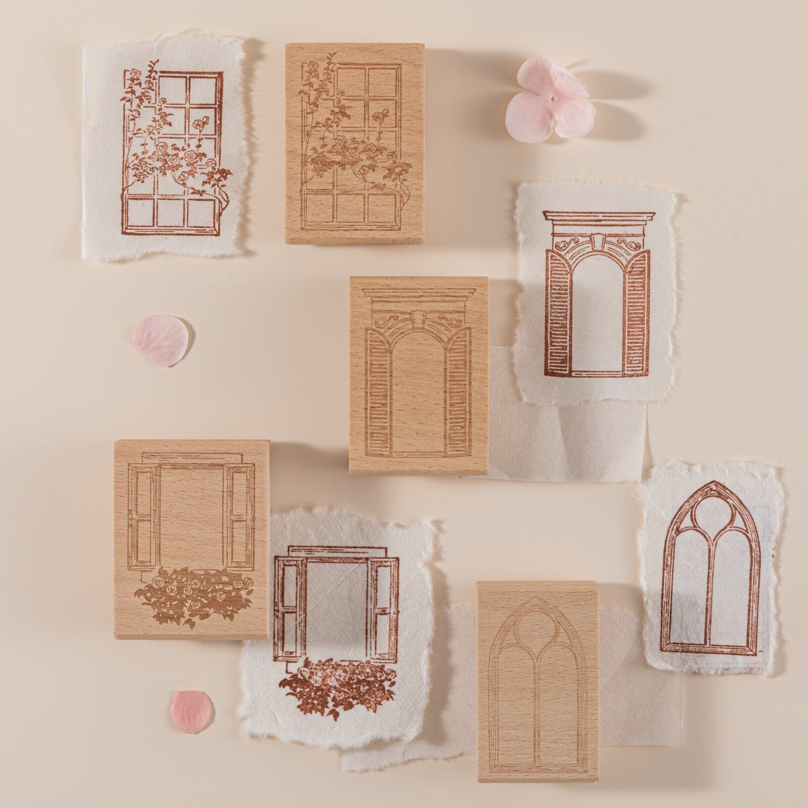 Hinoki - ‘Into the Sky’ Engraved Wooden Stamp Set