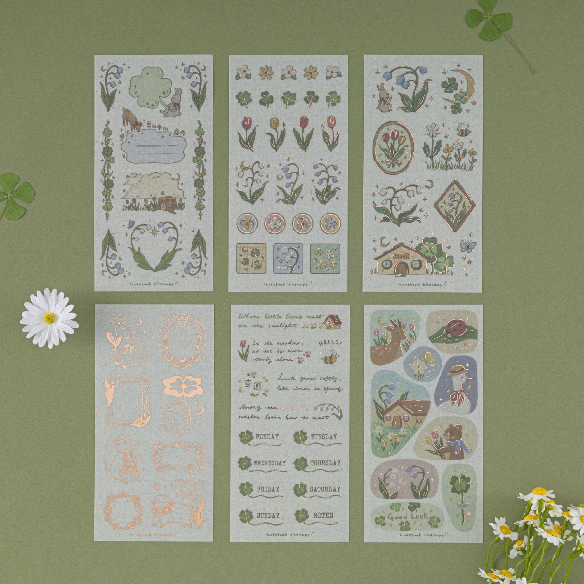 Tsuki ‘Meadow Friends’ Sticker Set ☾