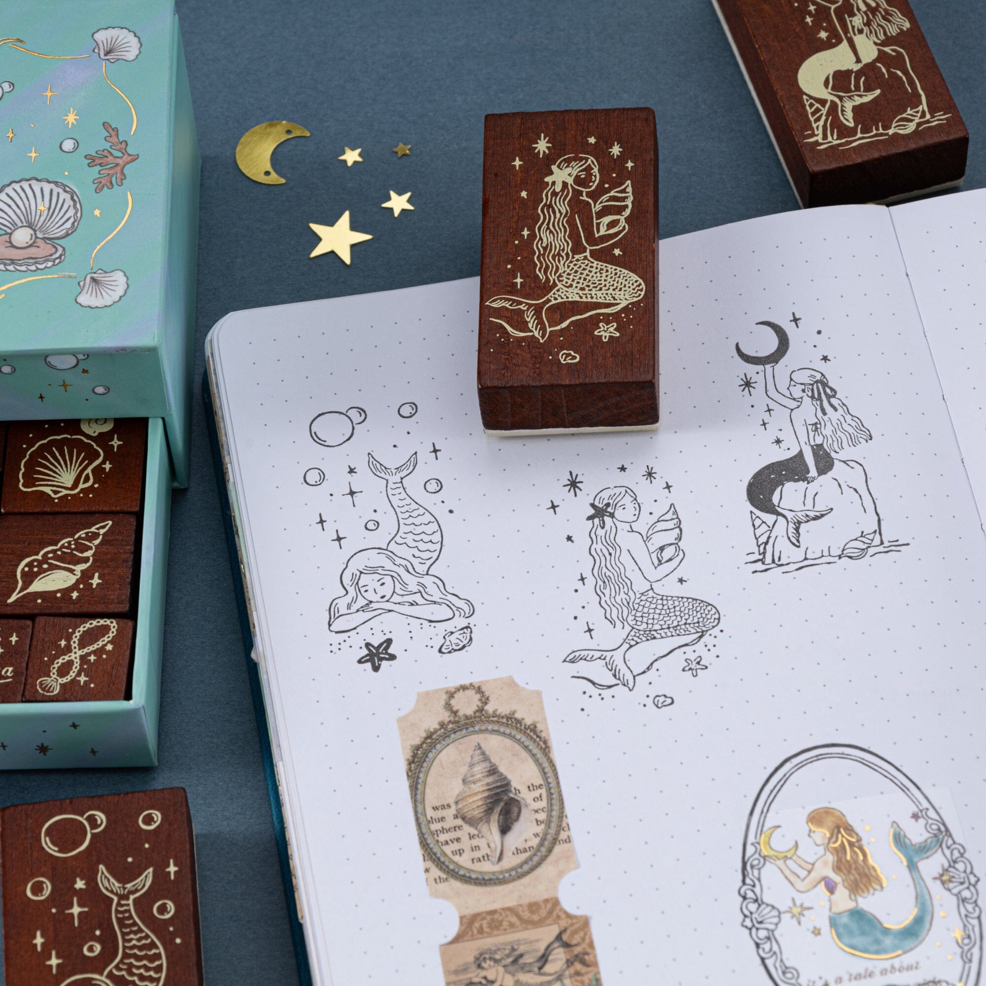 Tsuki ‘Mermaid Mystery’ Bullet Journal Stamp Set ☾