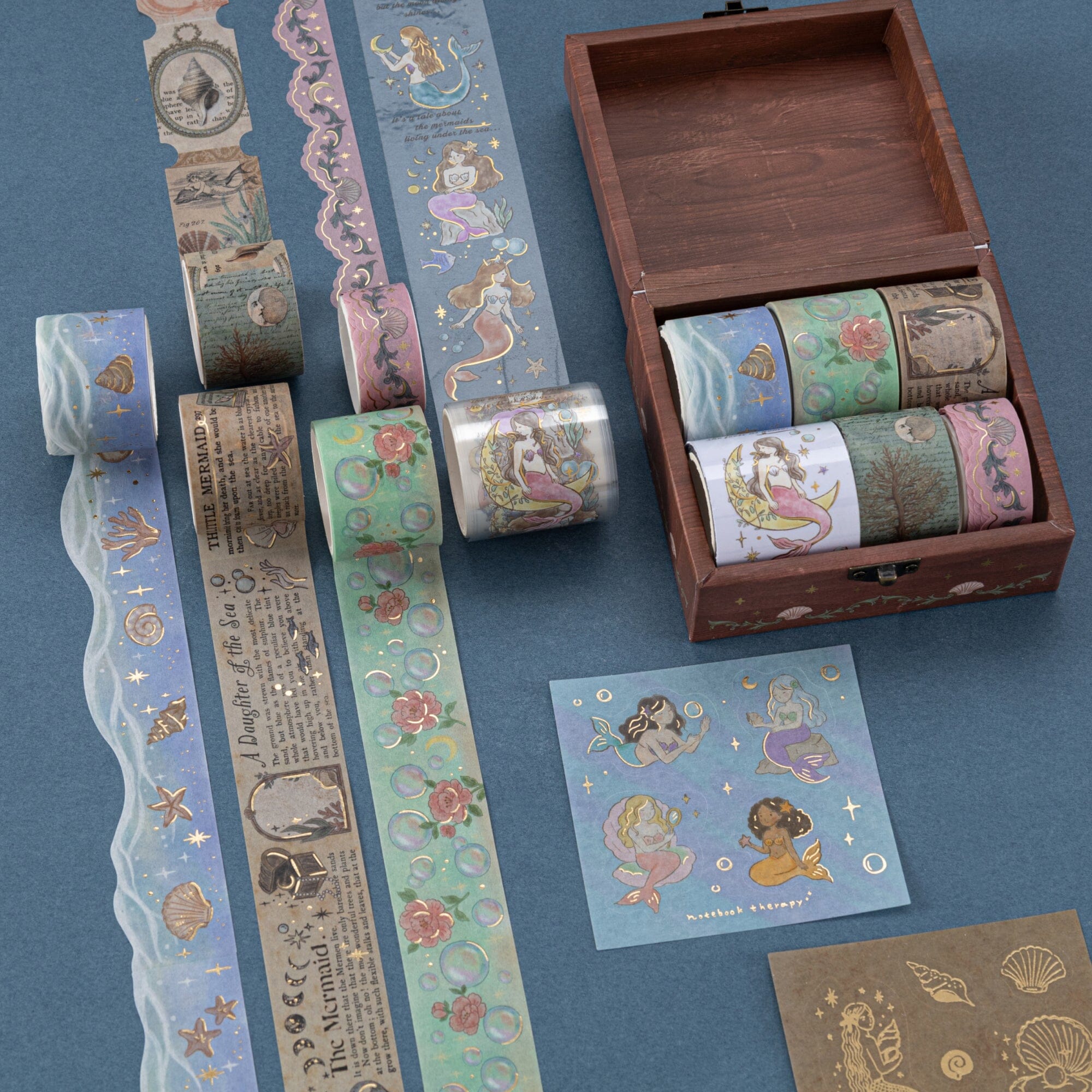 Tsuki ‘Mermaid Mystery’ Washi Tape Set ☾