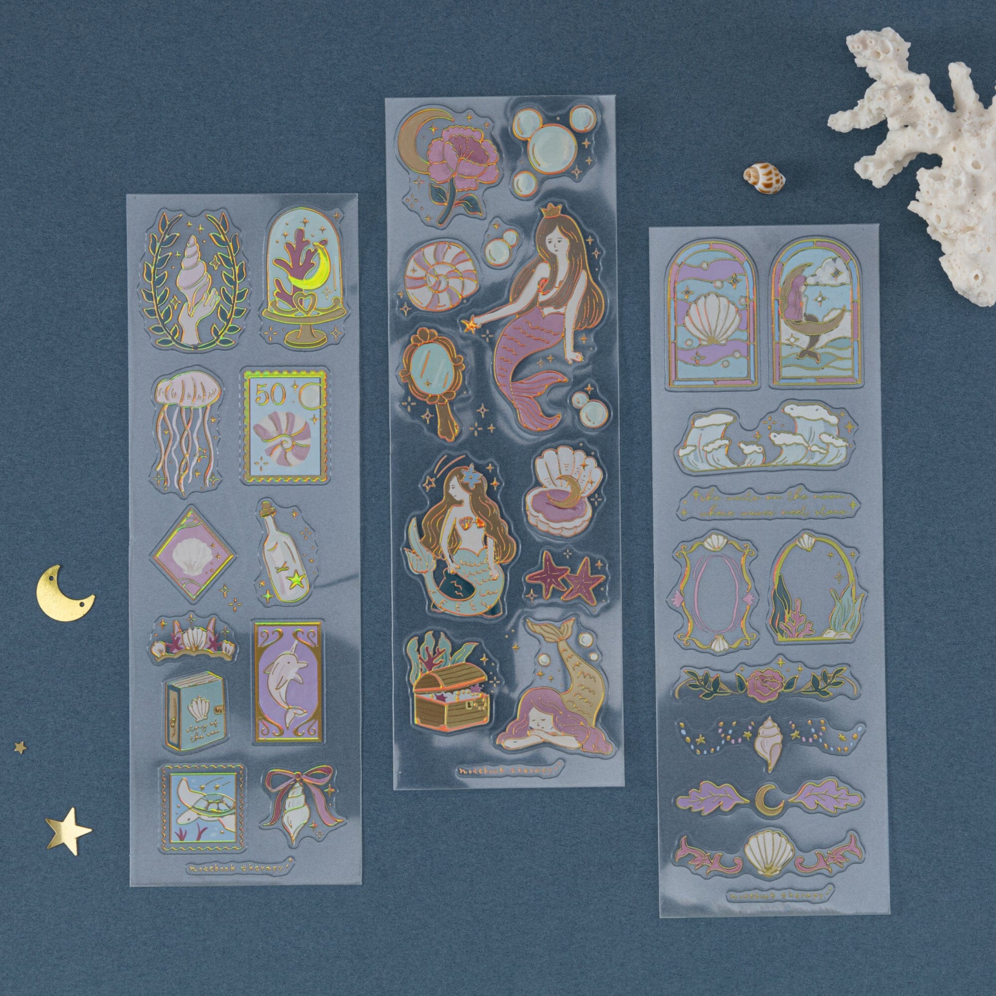 Tsuki ‘Mermaid Mystery’ 3D Foil Sticker Set ☾