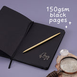 Tsuki ‘Lunar Unicorn’ Limited Edition Black Page Bullet Journal ☾