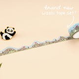 Tsuki ‘Playful Panda’ Washi Tape Set ☾