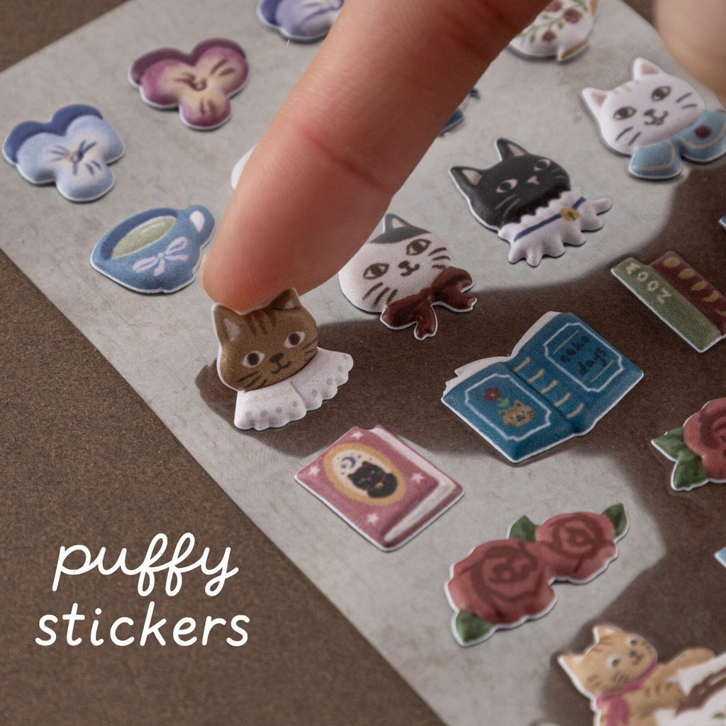 Tsuki ‘Vintage Neko’ Sticker Set ☾ – NotebookTherapy